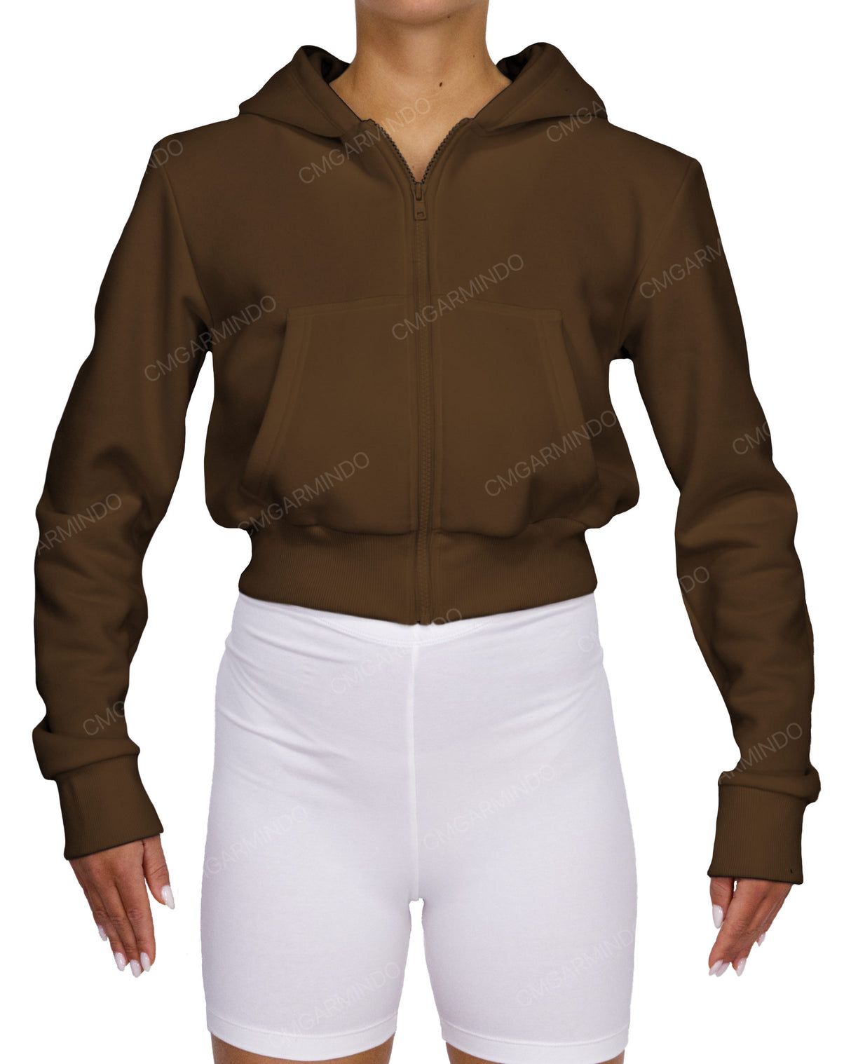 Zip-Up Crop Hoodie