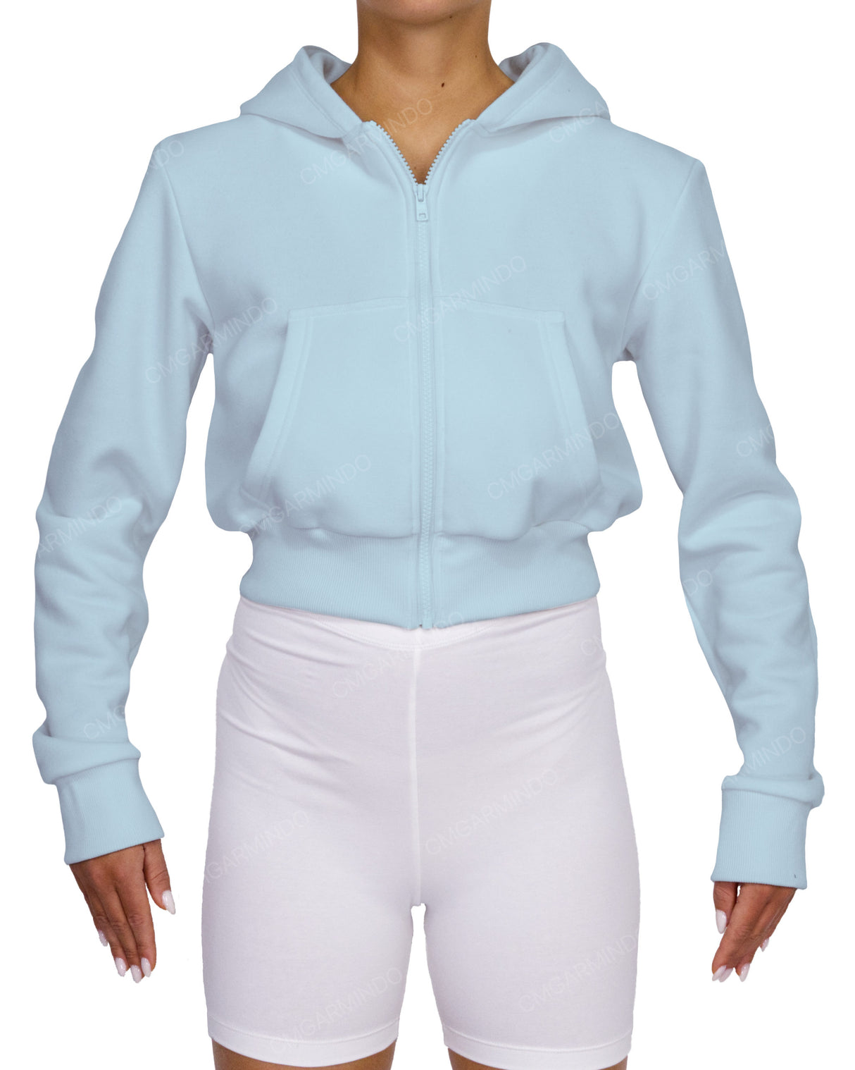 Zip-Up Crop Hoodie