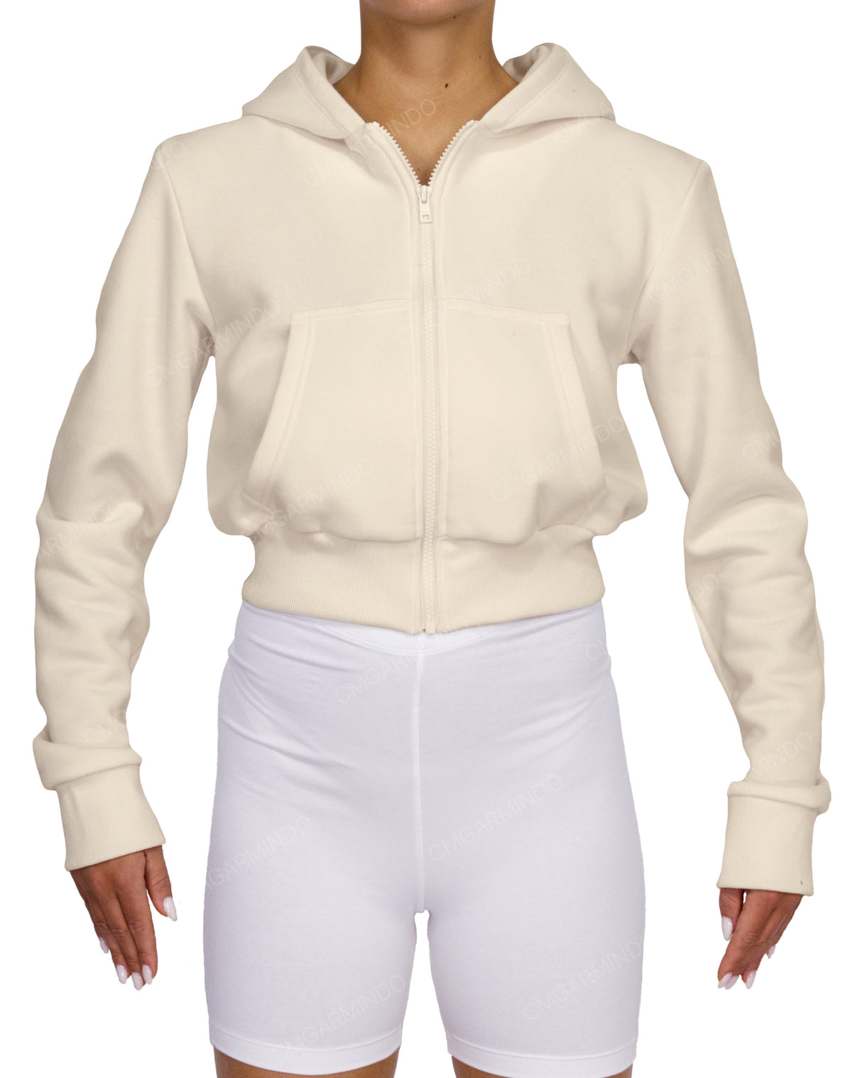 Zip-Up Crop Hoodie