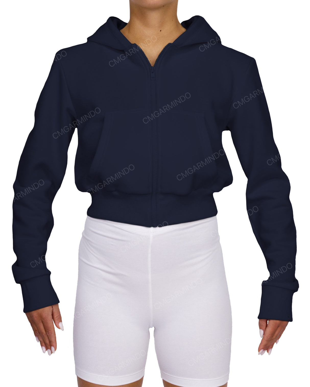 Zip-Up Crop Hoodie