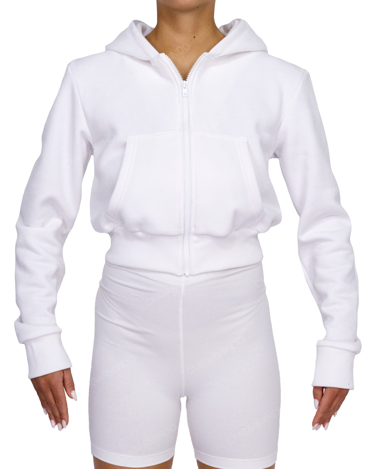 Zip-Up Crop Hoodie