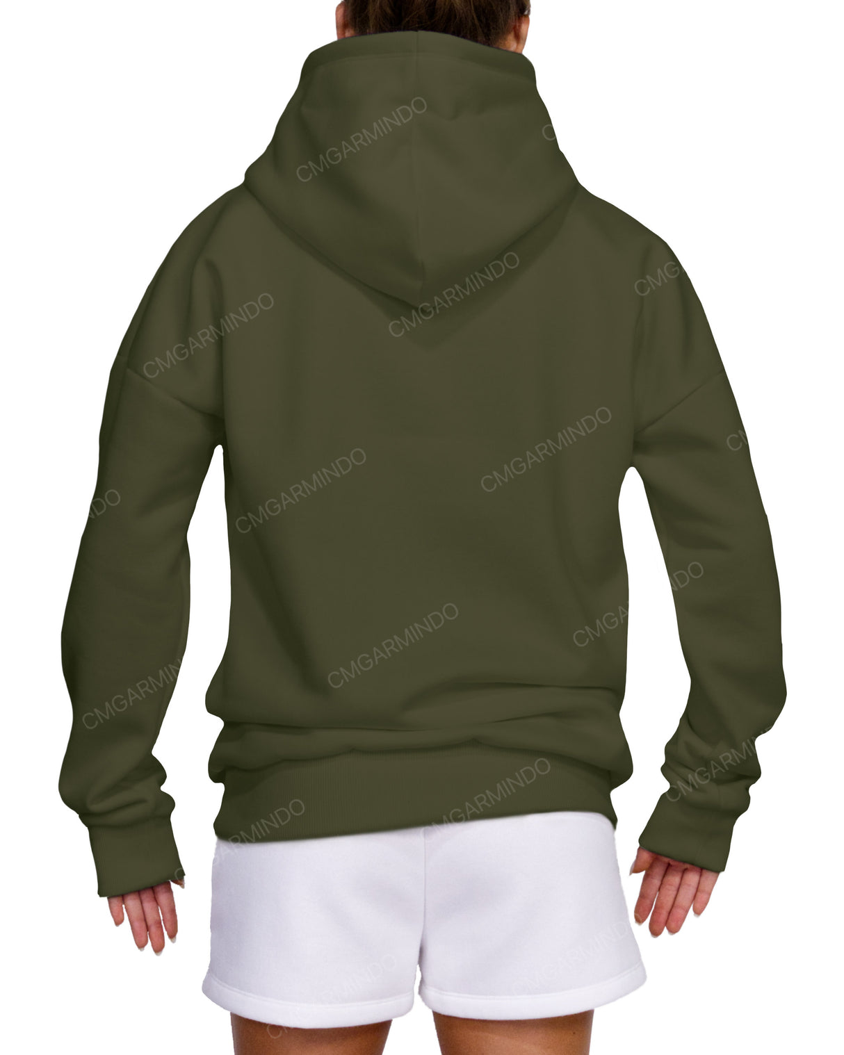 Oversized Wrap Hood Drop Shoulder Hoodie