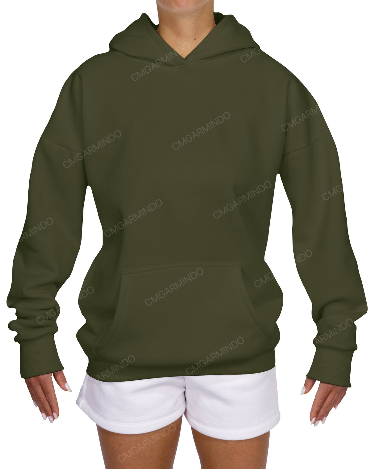 Oversized Wrap Hood Drop Shoulder Hoodie