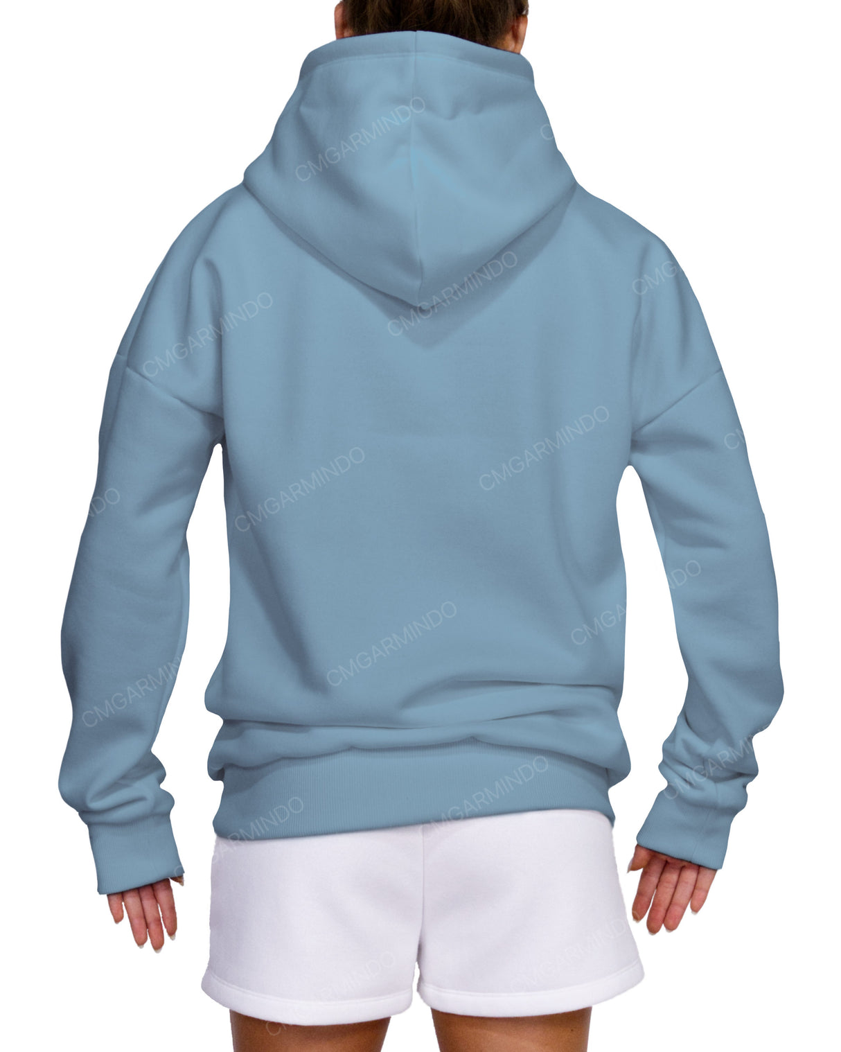 Oversized Wrap Hood Drop Shoulder Hoodie
