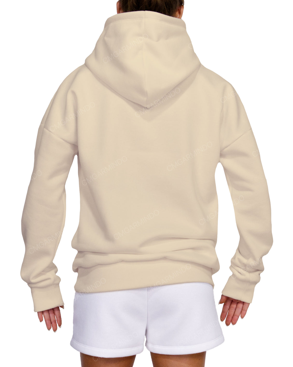 Oversized Wrap Hood Drop Shoulder Hoodie