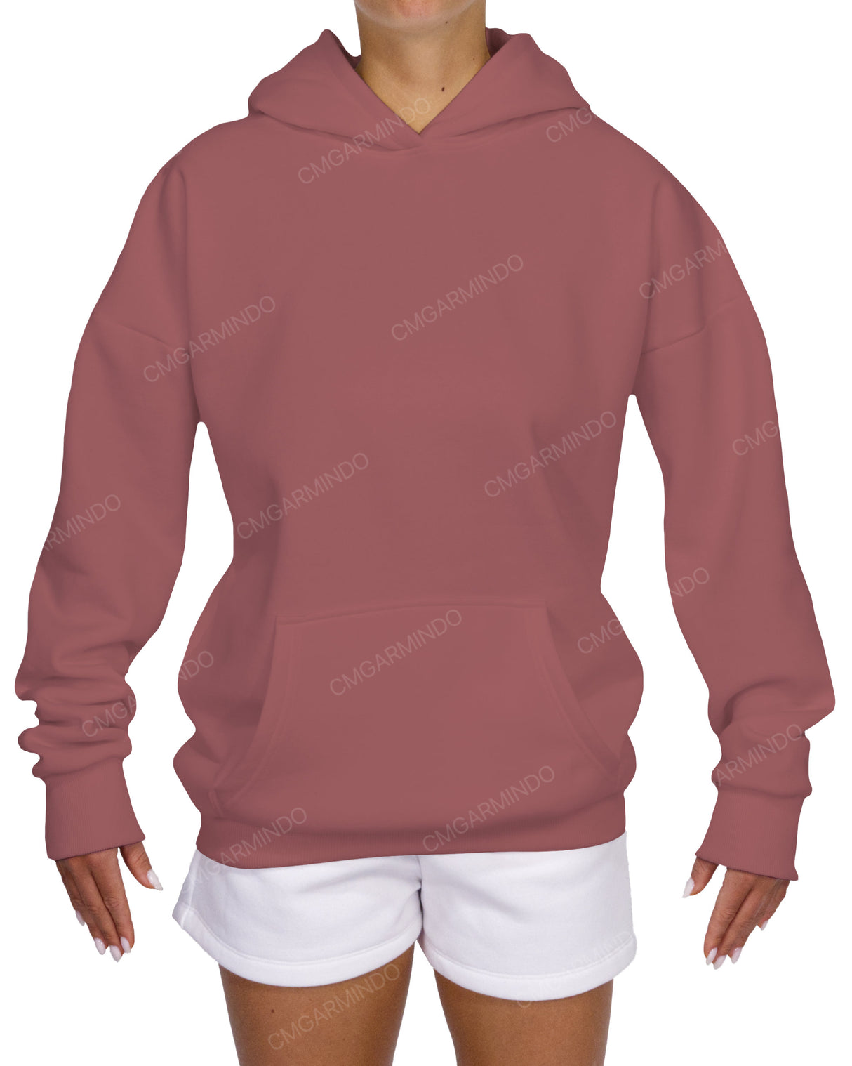 Oversized Wrap Hood Drop Shoulder Hoodie