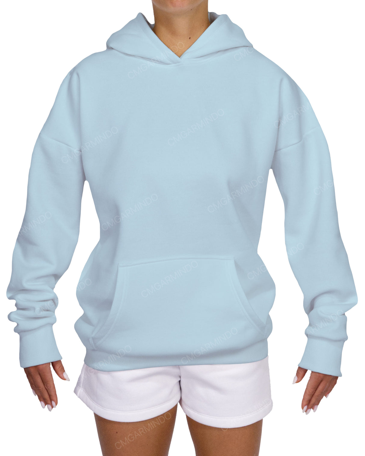 Oversized Wrap Hood Drop Shoulder Hoodie