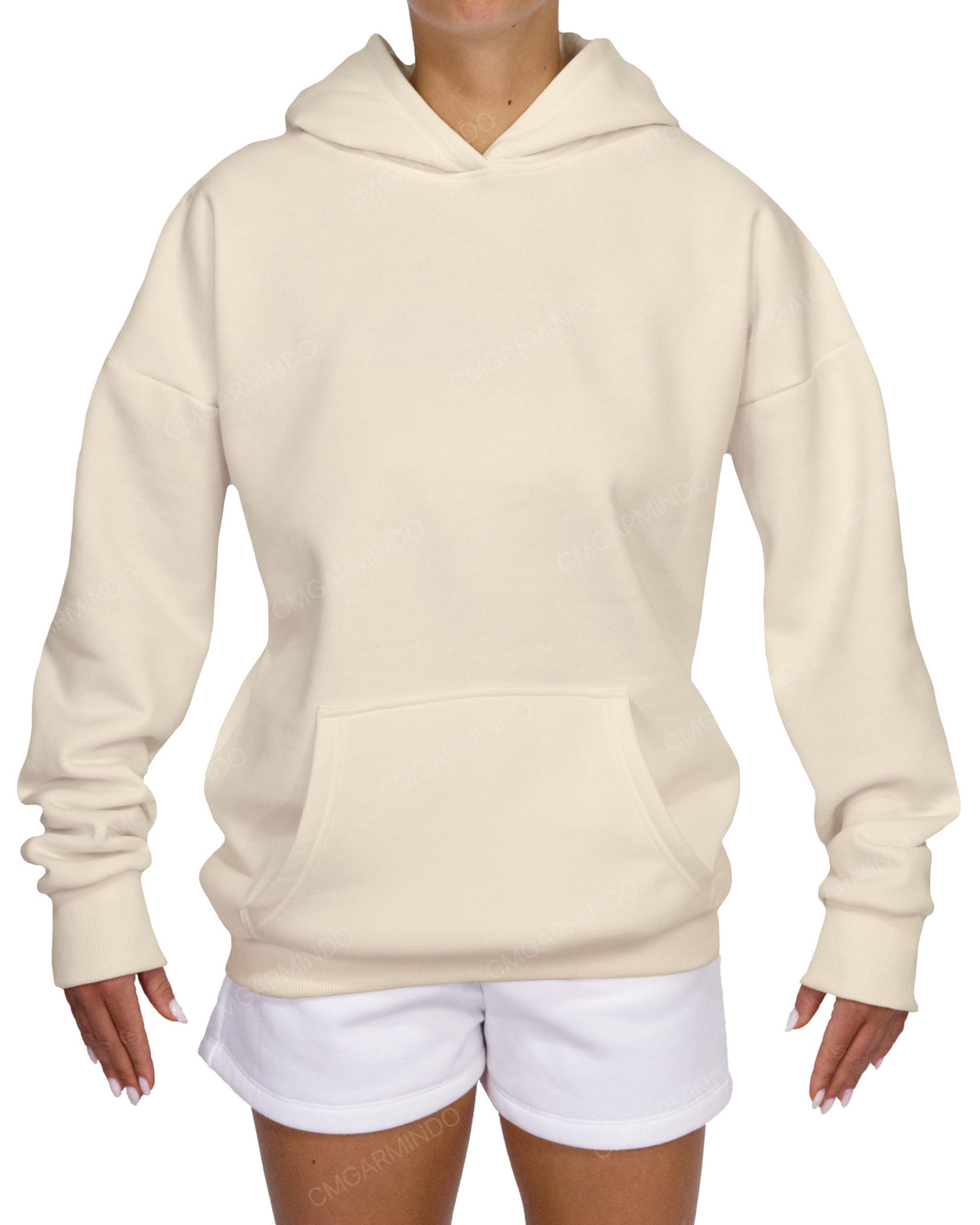 Oversized Wrap Hood Drop Shoulder Hoodie
