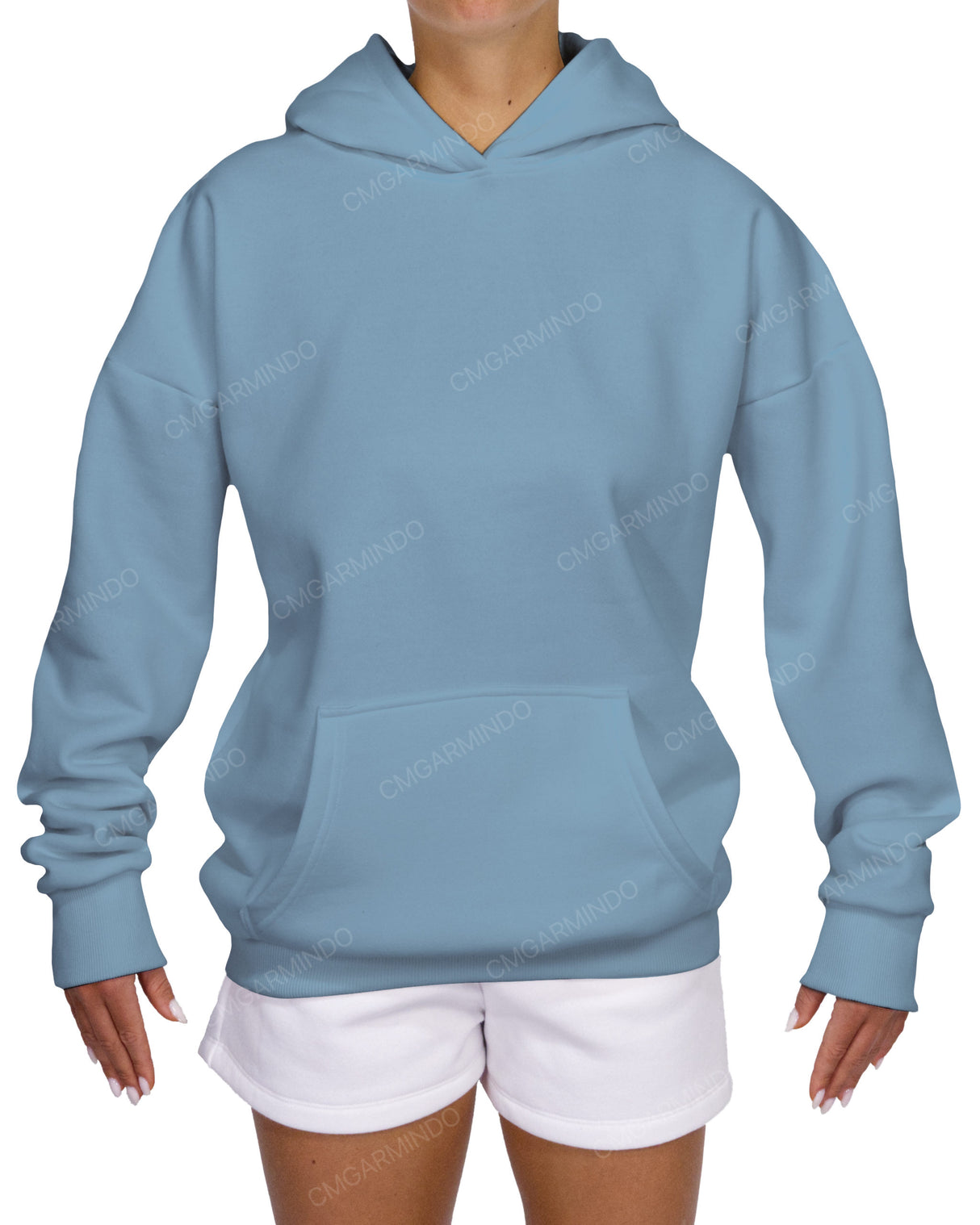 Oversized Wrap Hood Drop Shoulder Hoodie