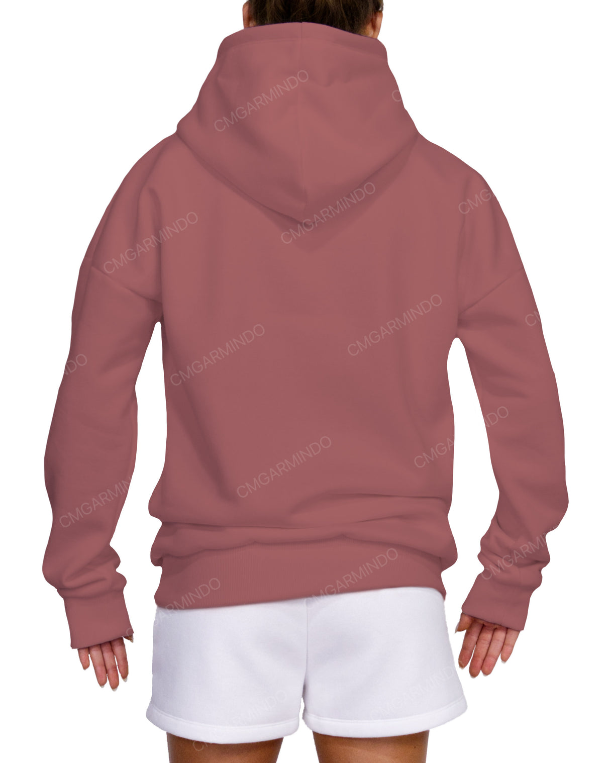 Oversized Wrap Hood Drop Shoulder Hoodie