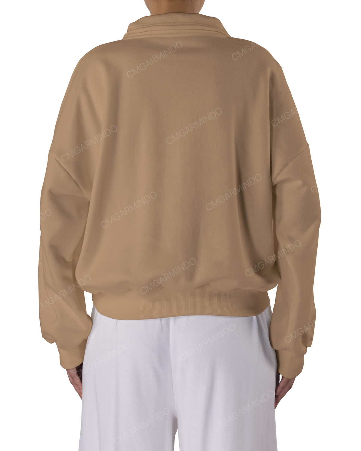 High Neck Multipanel Sweatshirt