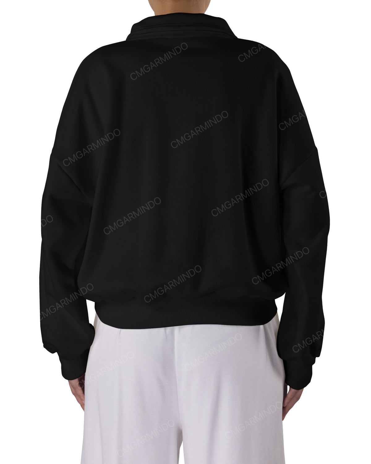 High Neck Multipanel Sweatshirt