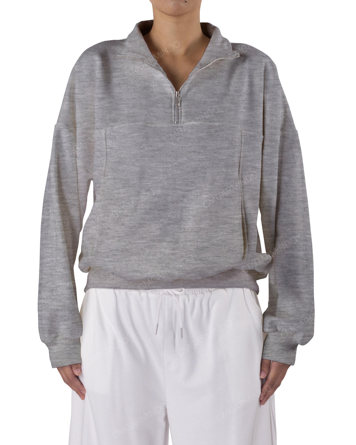 High Neck Multipanel Sweatshirt