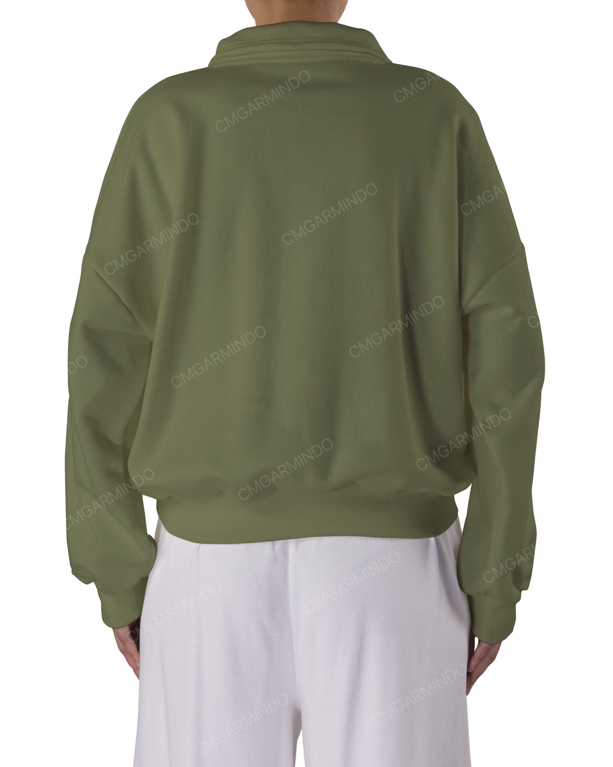 High Neck Multipanel Sweatshirt
