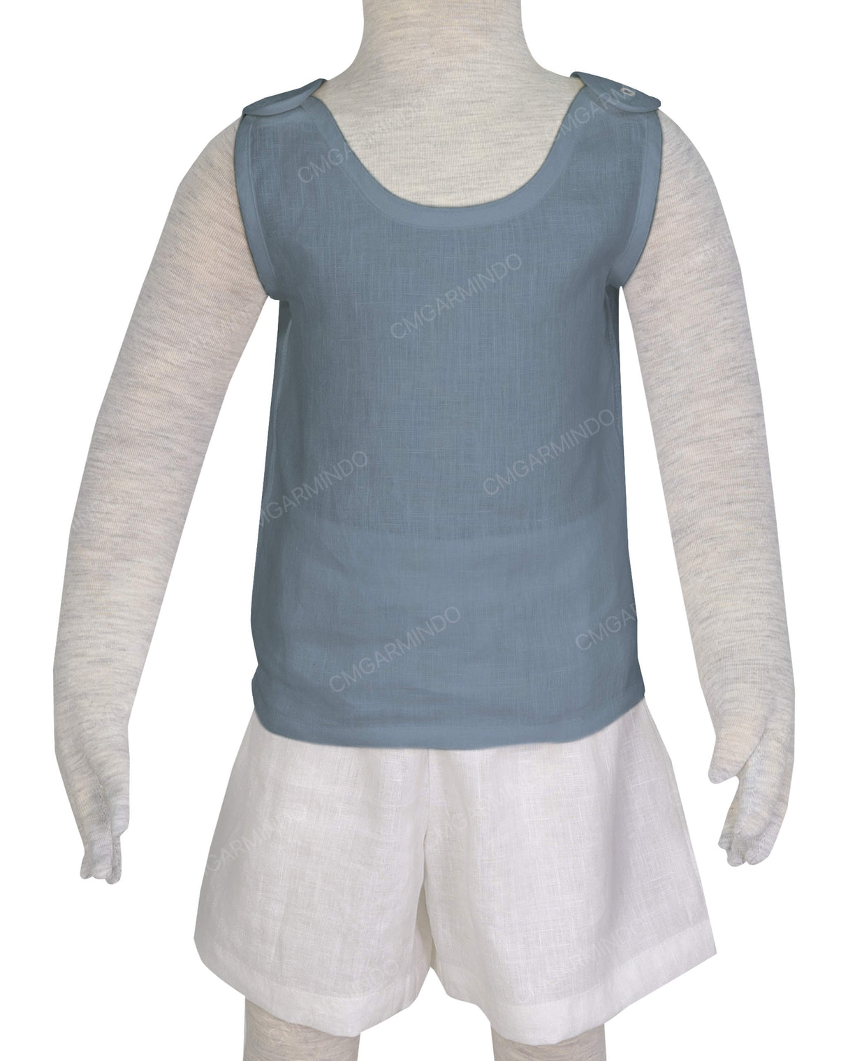 Button Shoulder Tank Top