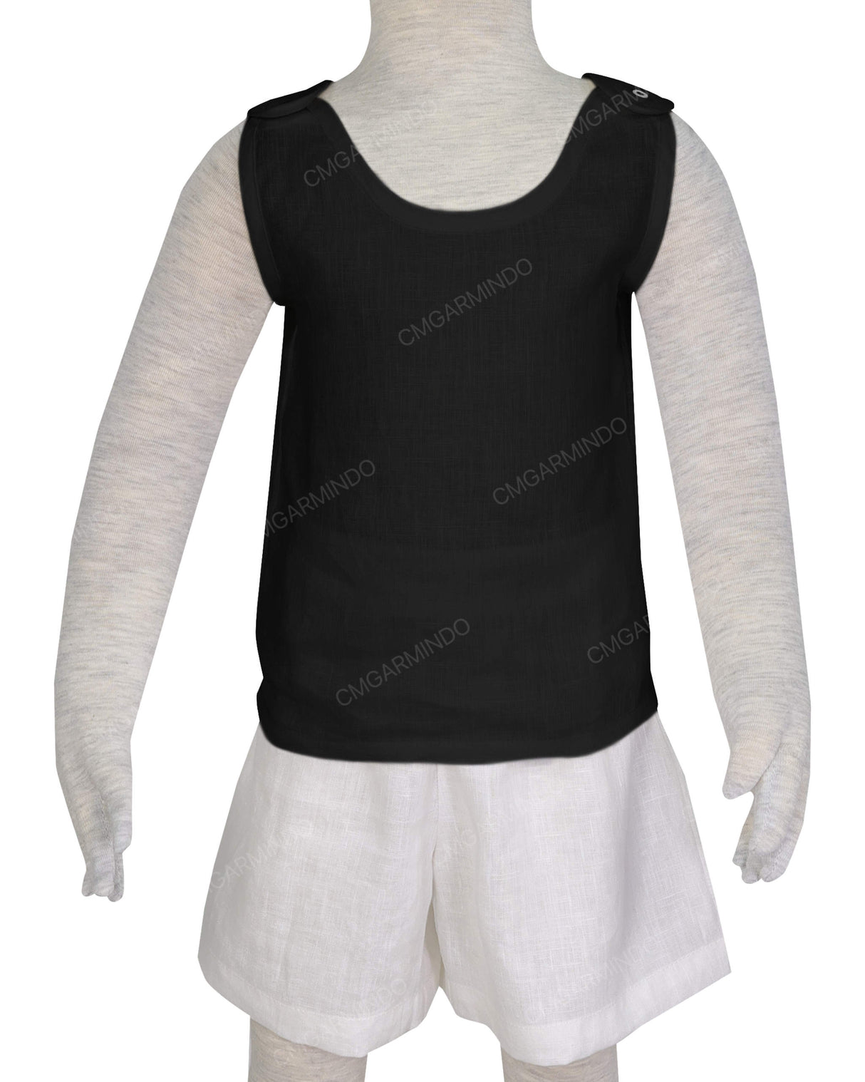 Button Shoulder Tank Top