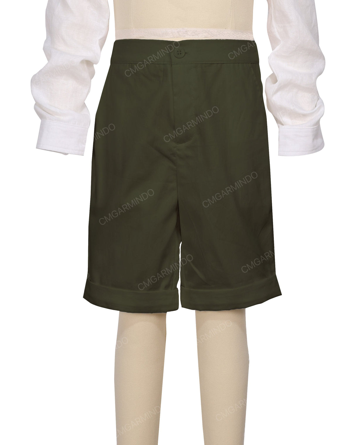 Cuffed Hem Walking Shorts
