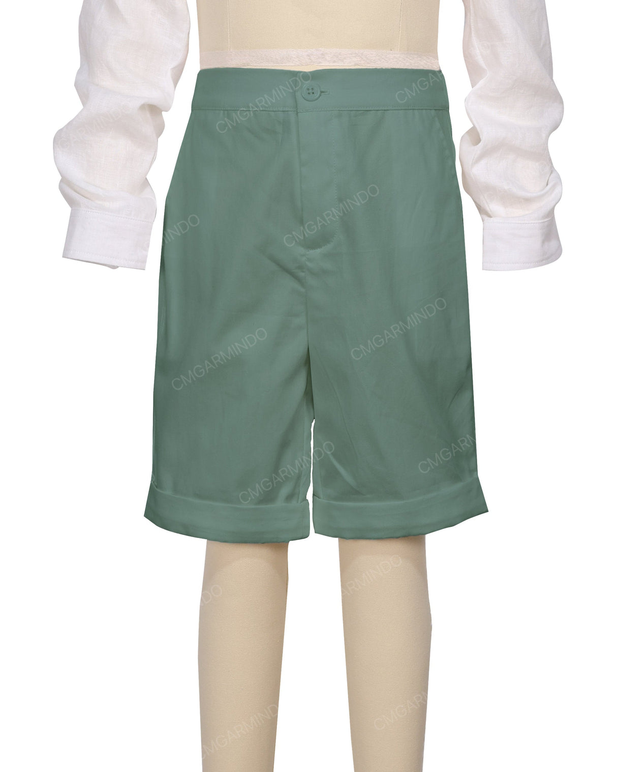 Cuffed Hem Walking Shorts
