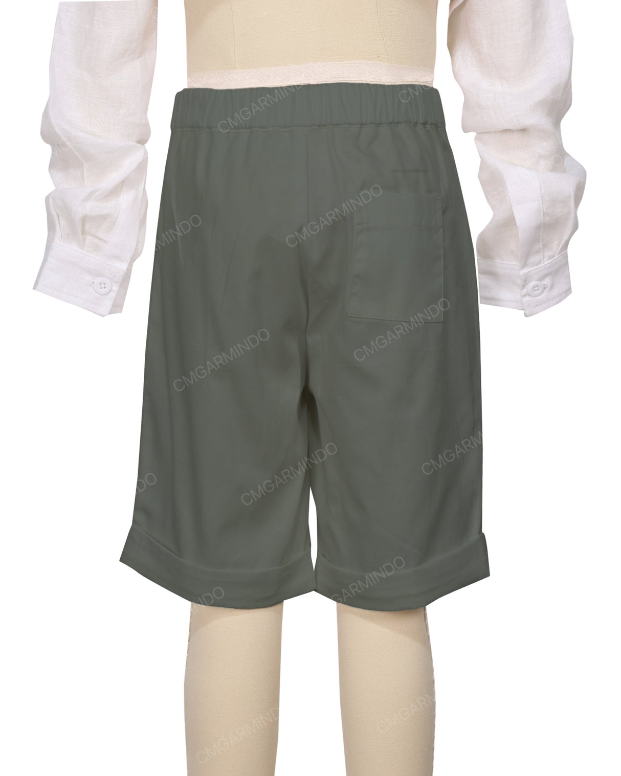 Cuffed Hem Walking Shorts
