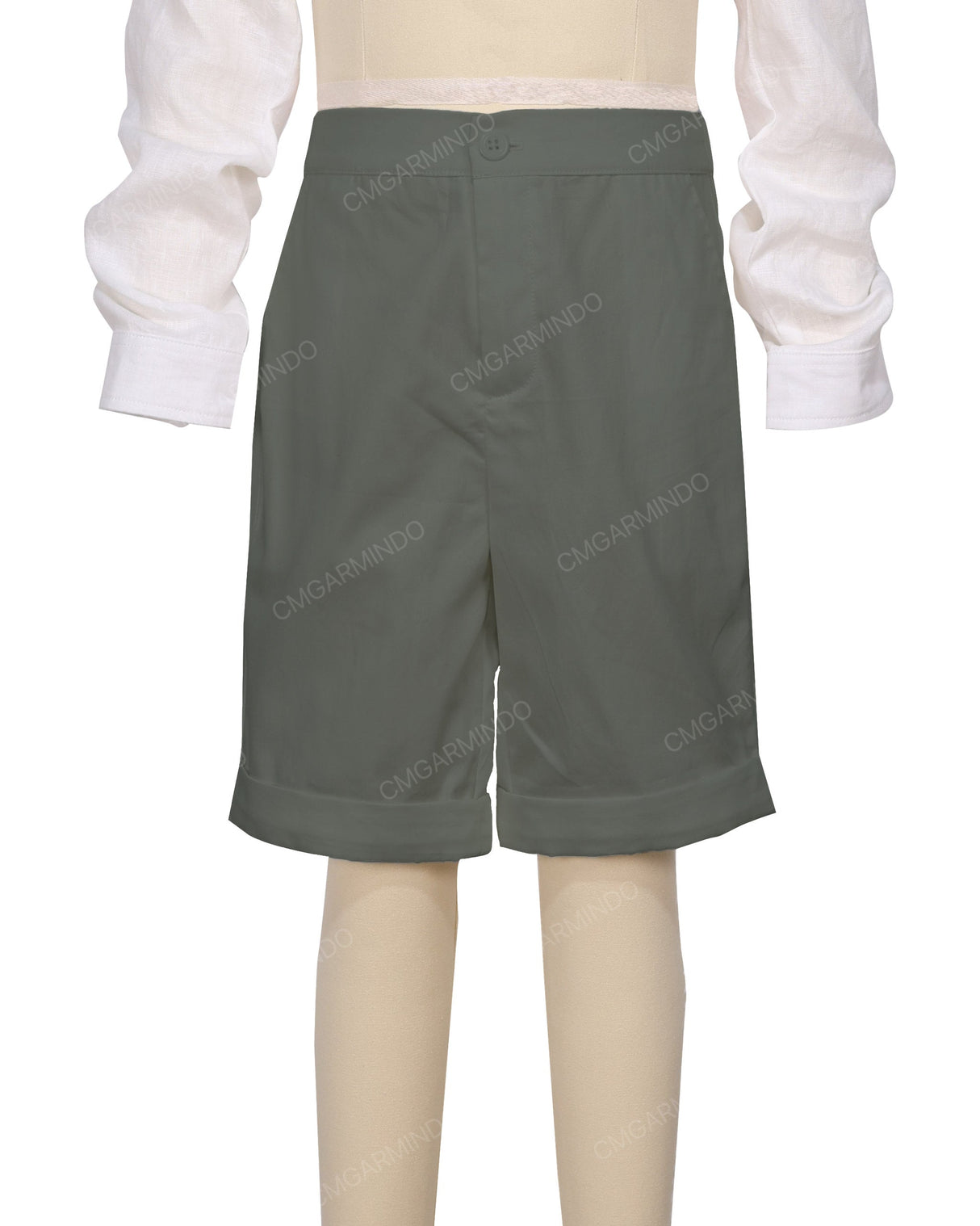Cuffed Hem Walking Shorts