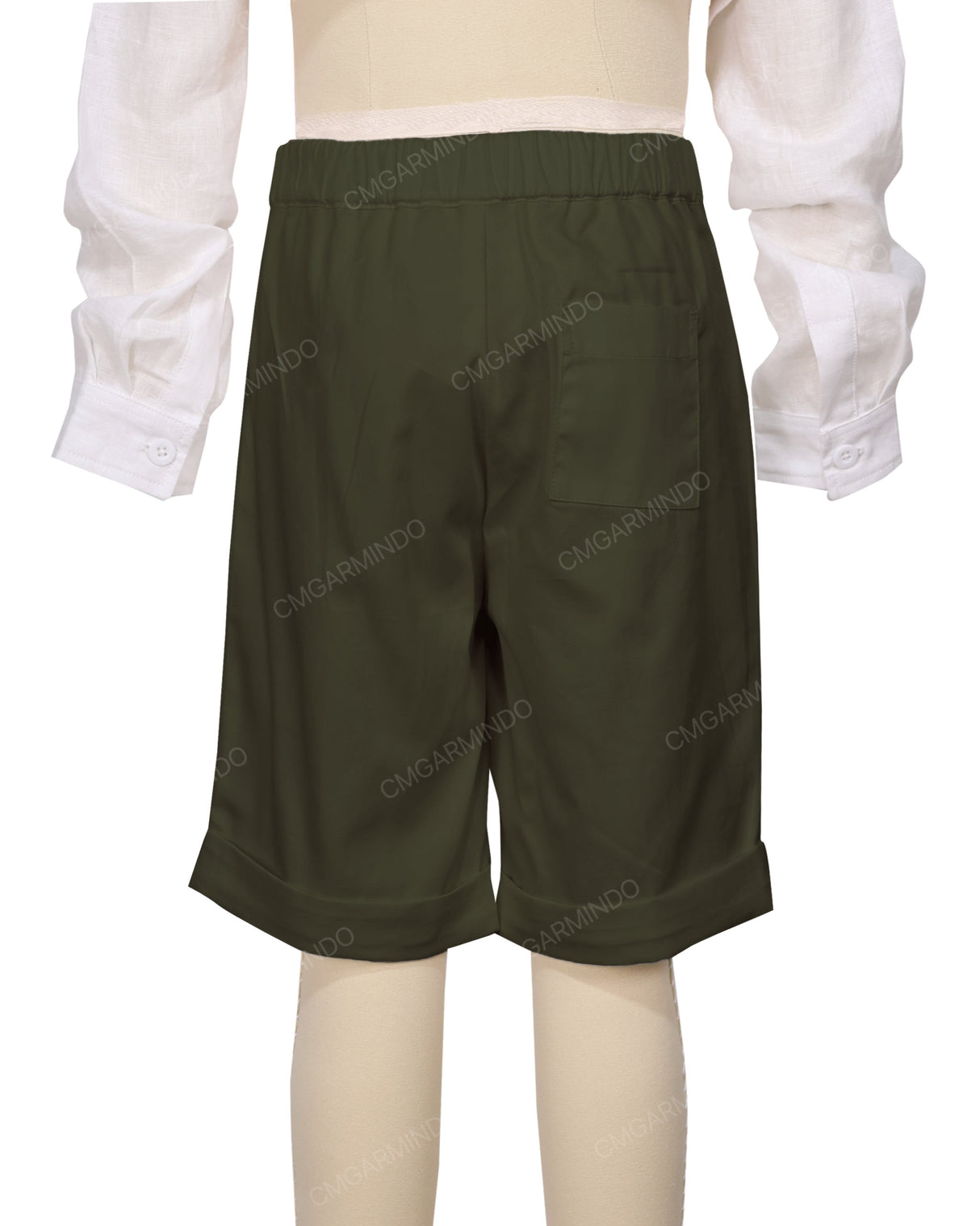 Cuffed Hem Walking Shorts