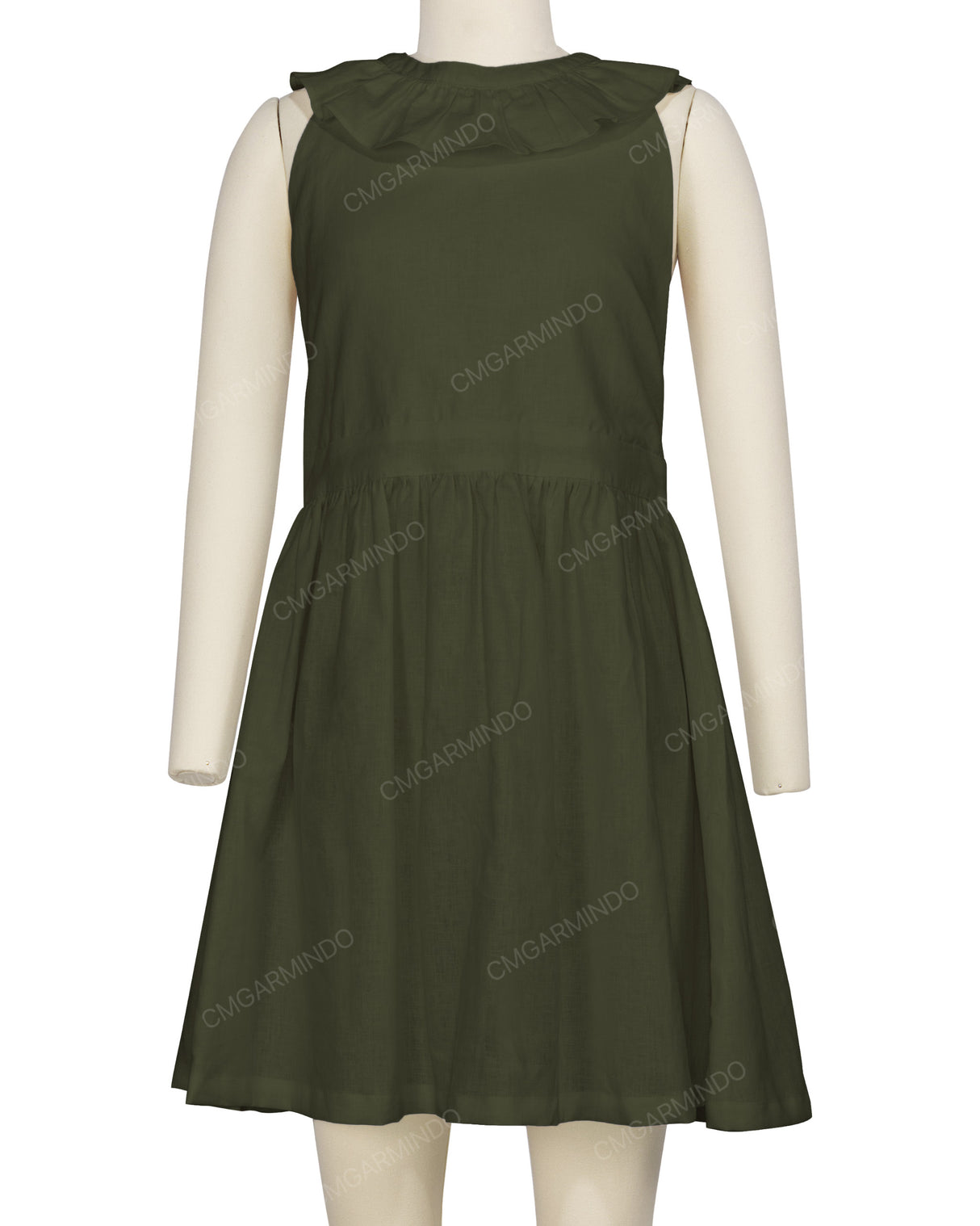 Ruffle Neck Halter Tie Dress