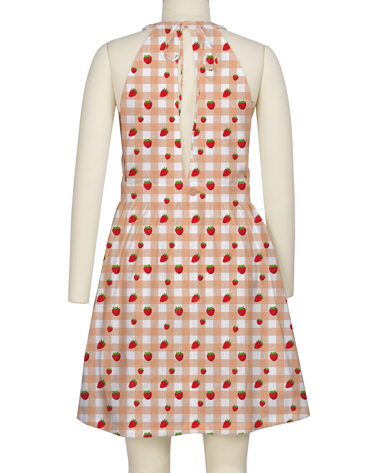 Ruffle Neck Halter Tie Dress
