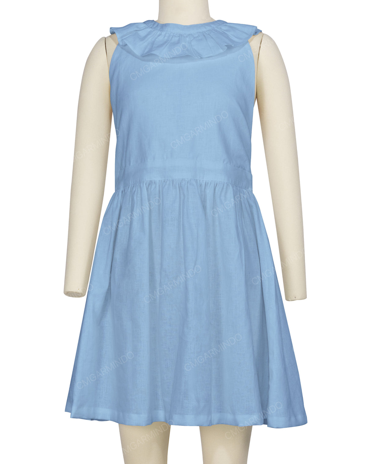 Ruffle Neck Halter Tie Dress