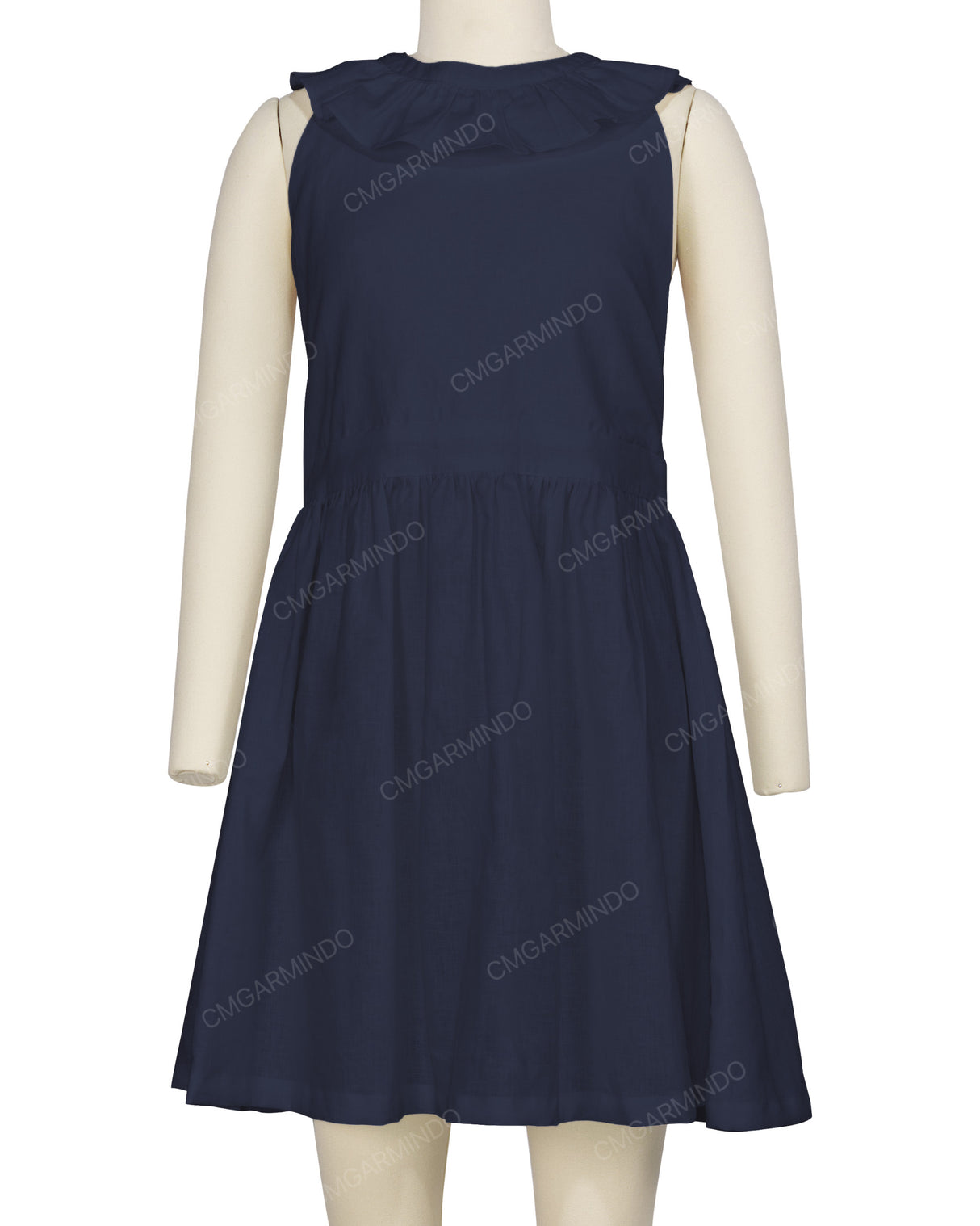 Ruffle Neck Halter Tie Dress
