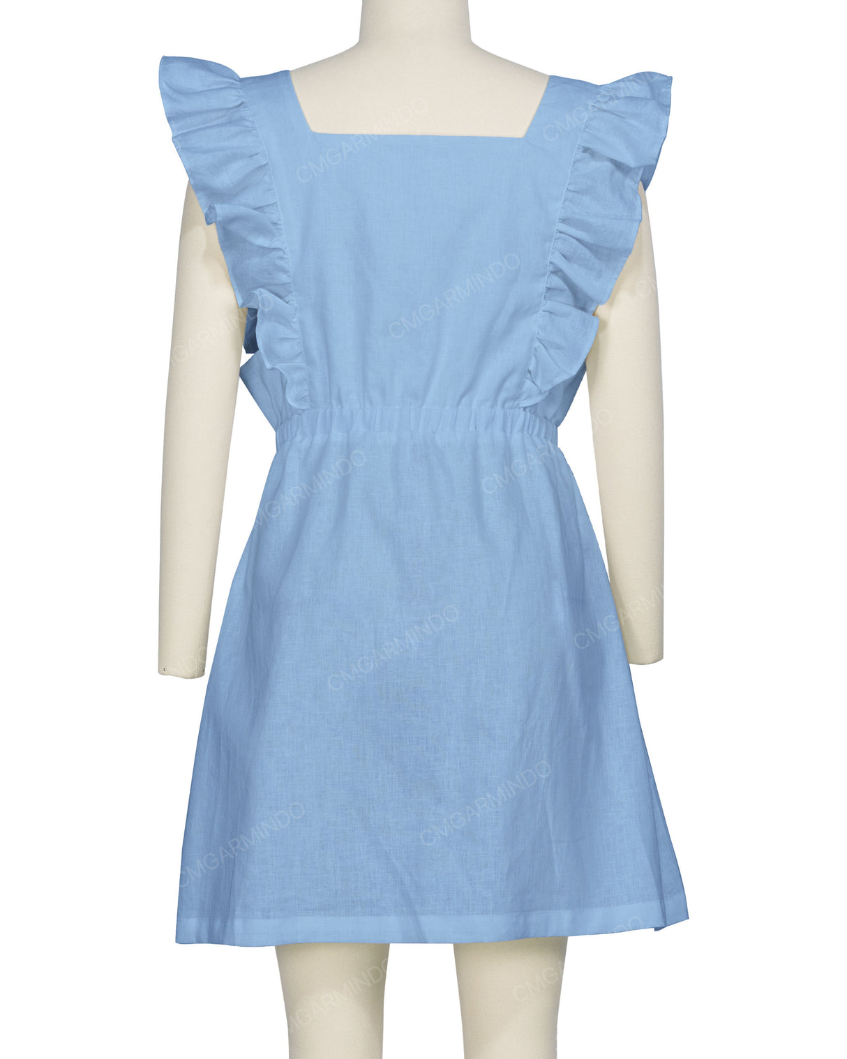 Sleeveless Side Frill Overalls Dress