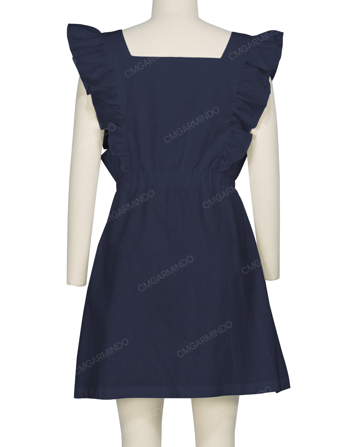 Sleeveless Side Frill Overalls Dress