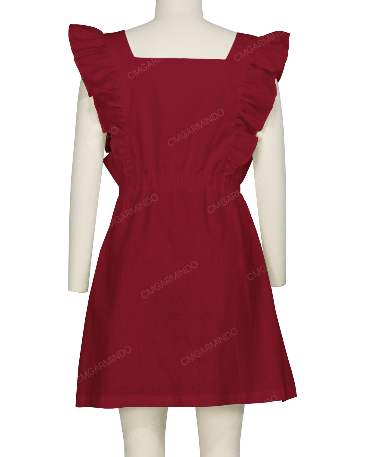Sleeveless Side Frill Overalls Dress