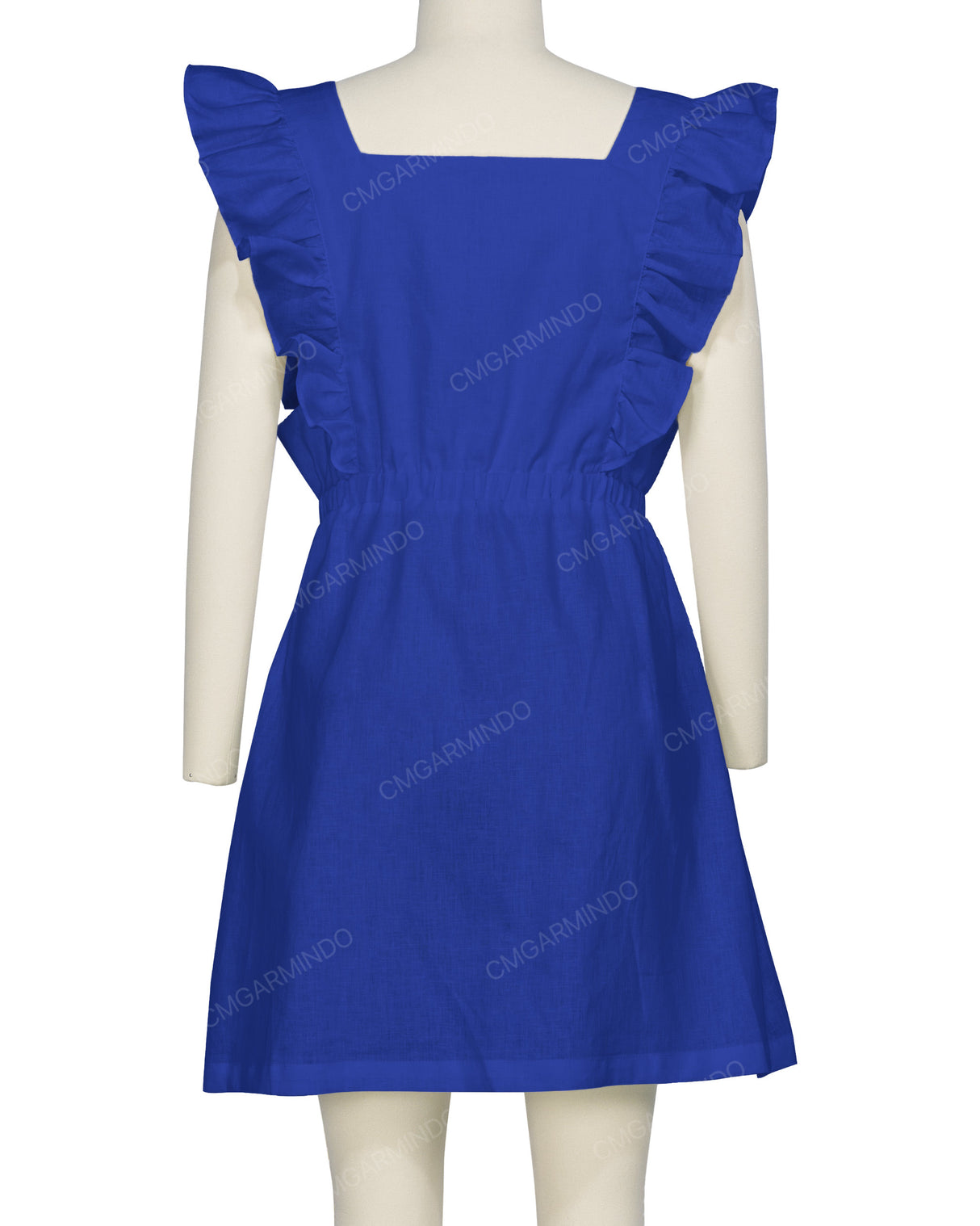 Sleeveless Side Frill Overalls Dress