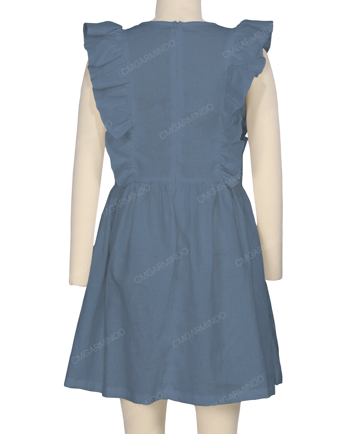Sleeveless Side Frill Dress
