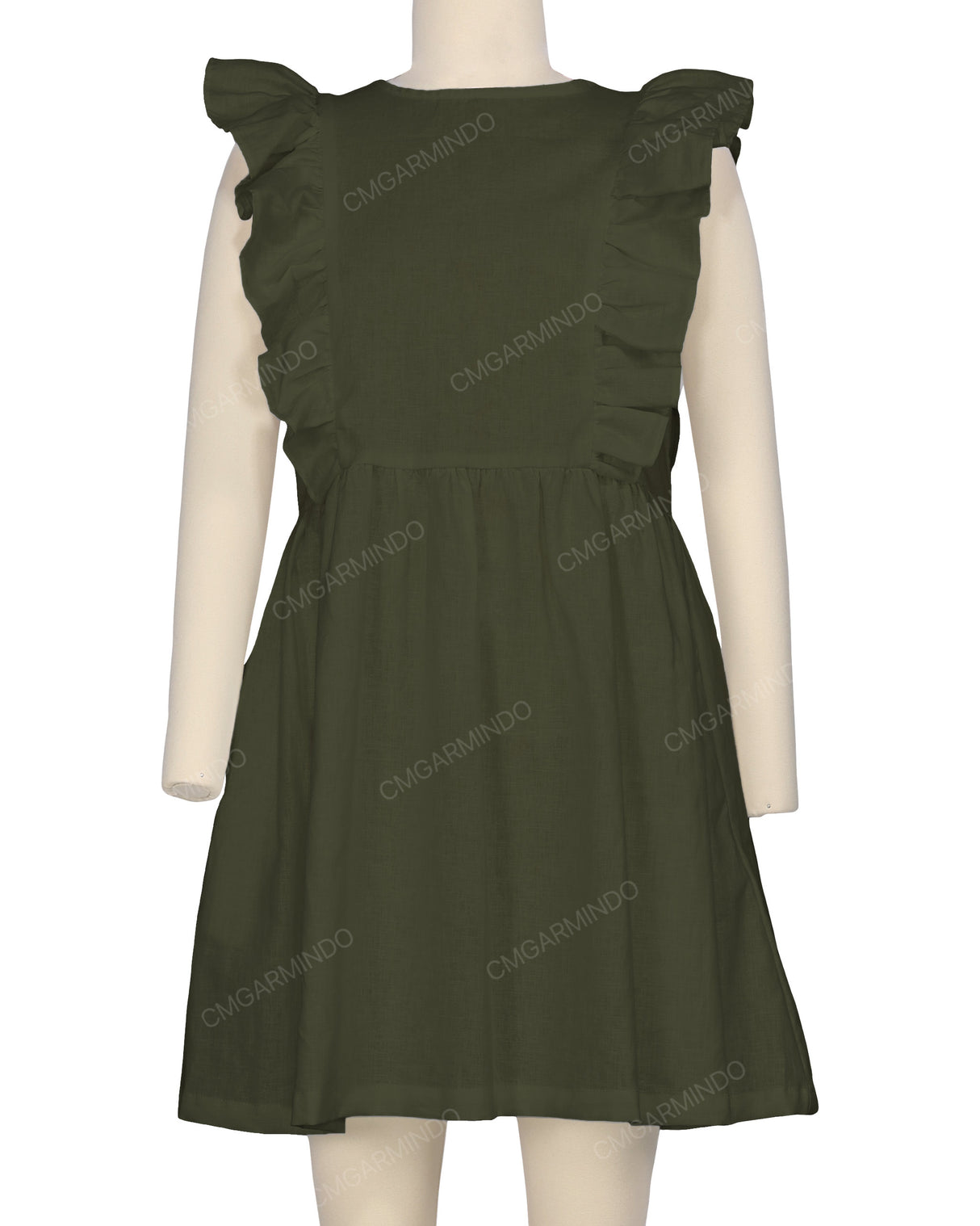 Sleeveless Side Frill Dress
