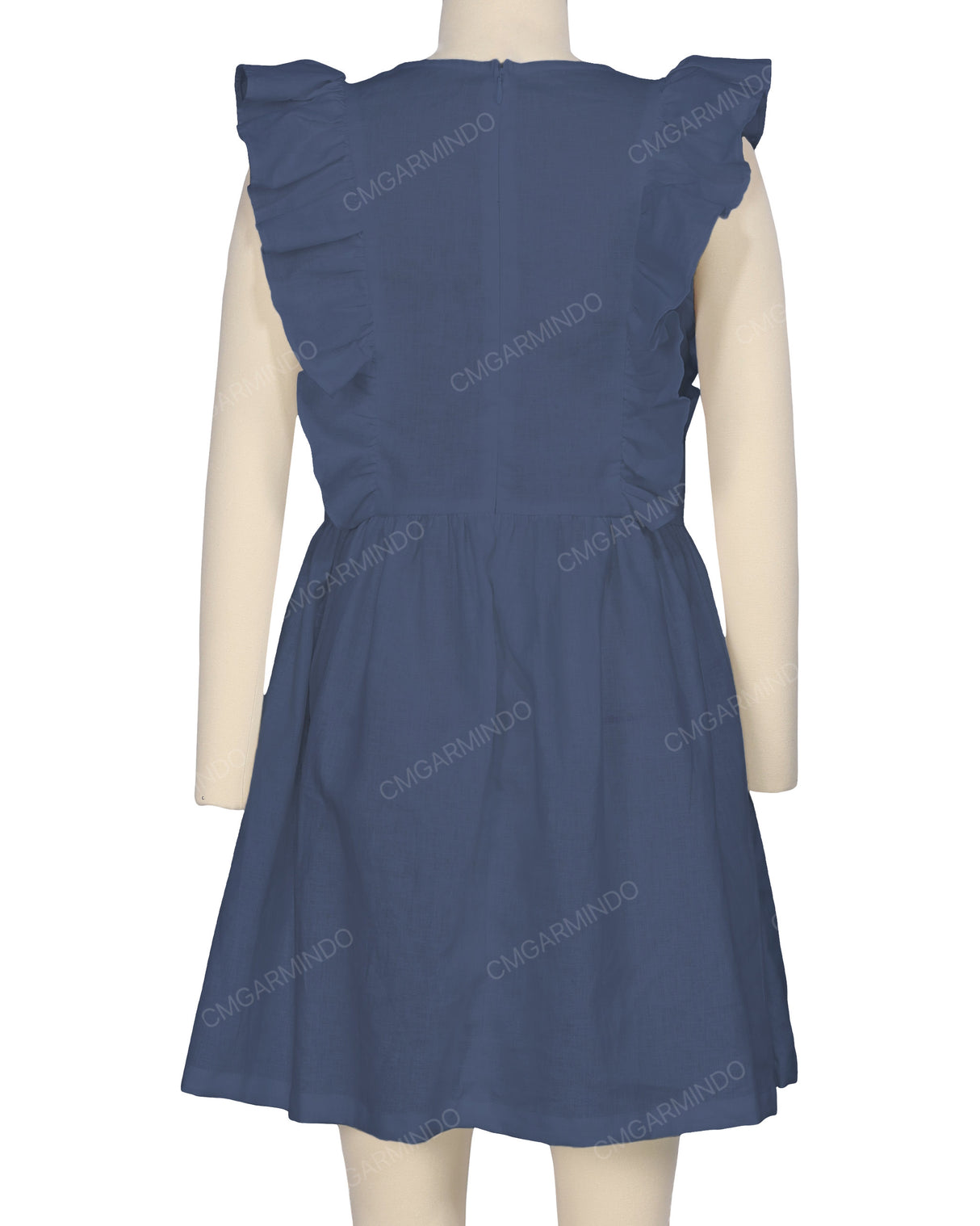Sleeveless Side Frill Dress