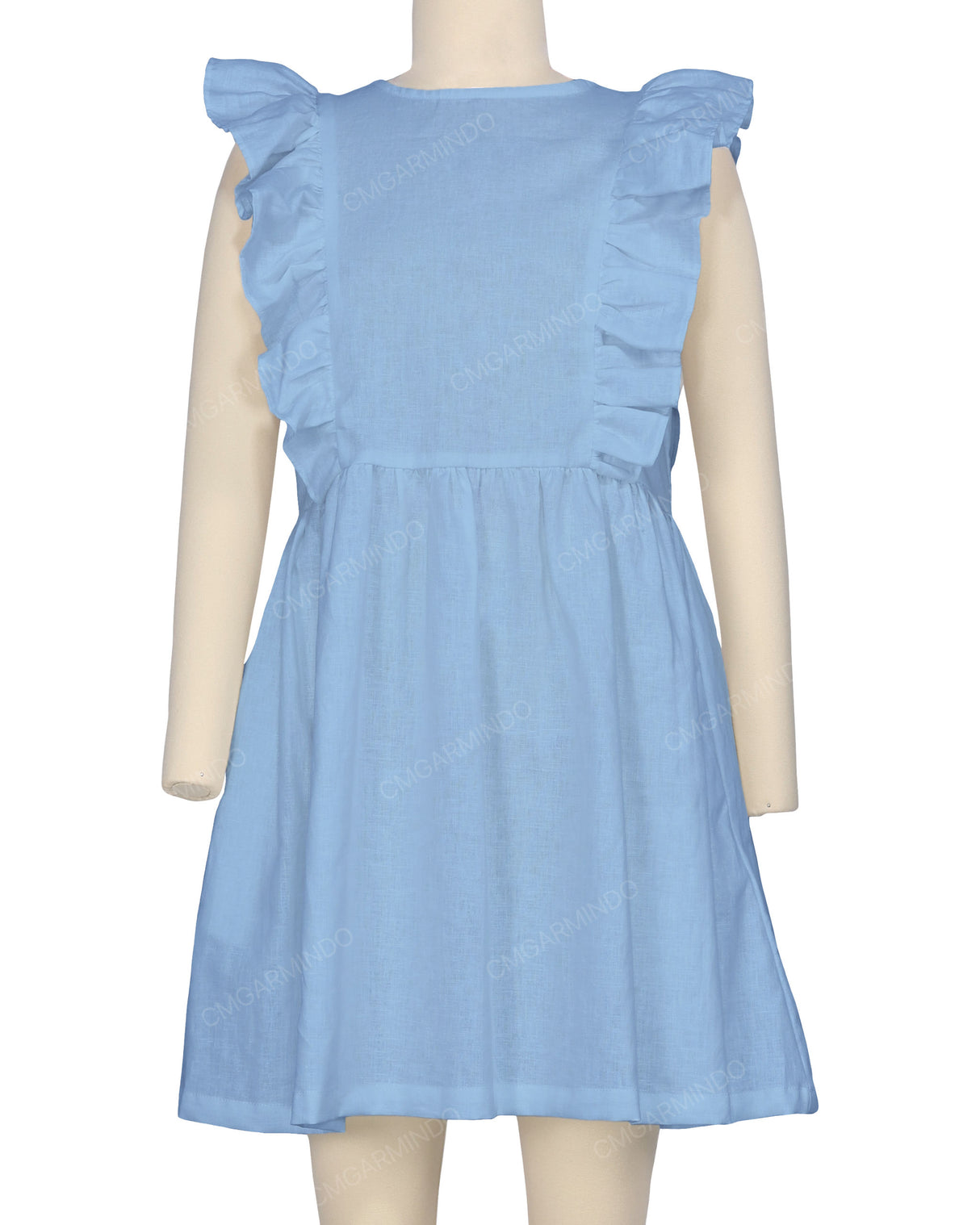 Sleeveless Side Frill Dress