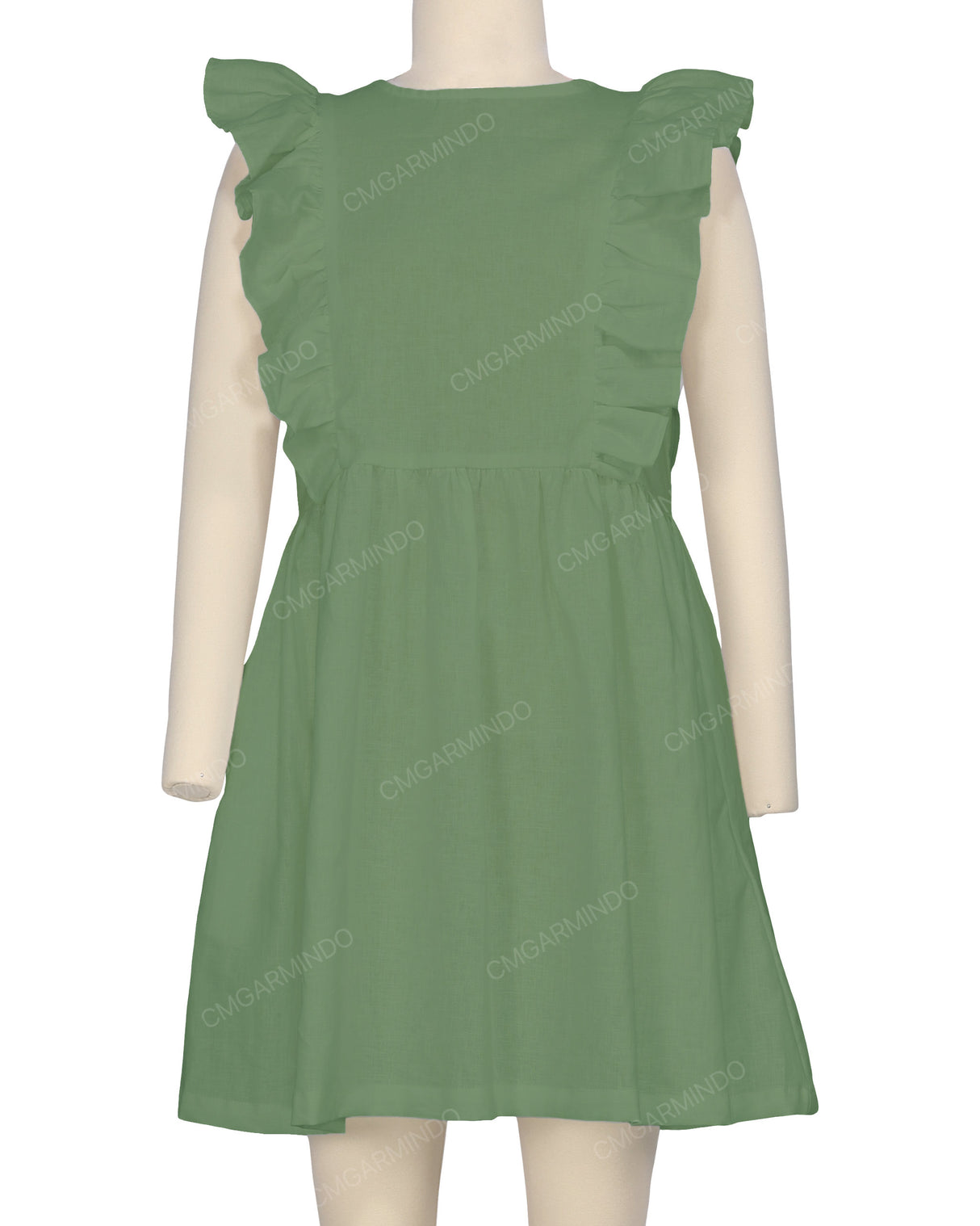 Sleeveless Side Frill Dress