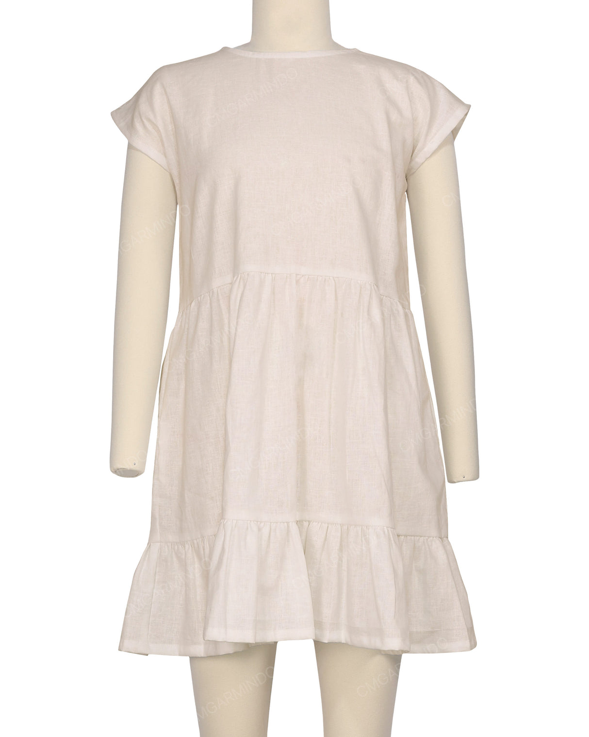 Cap Sleeve Ruffle Dress