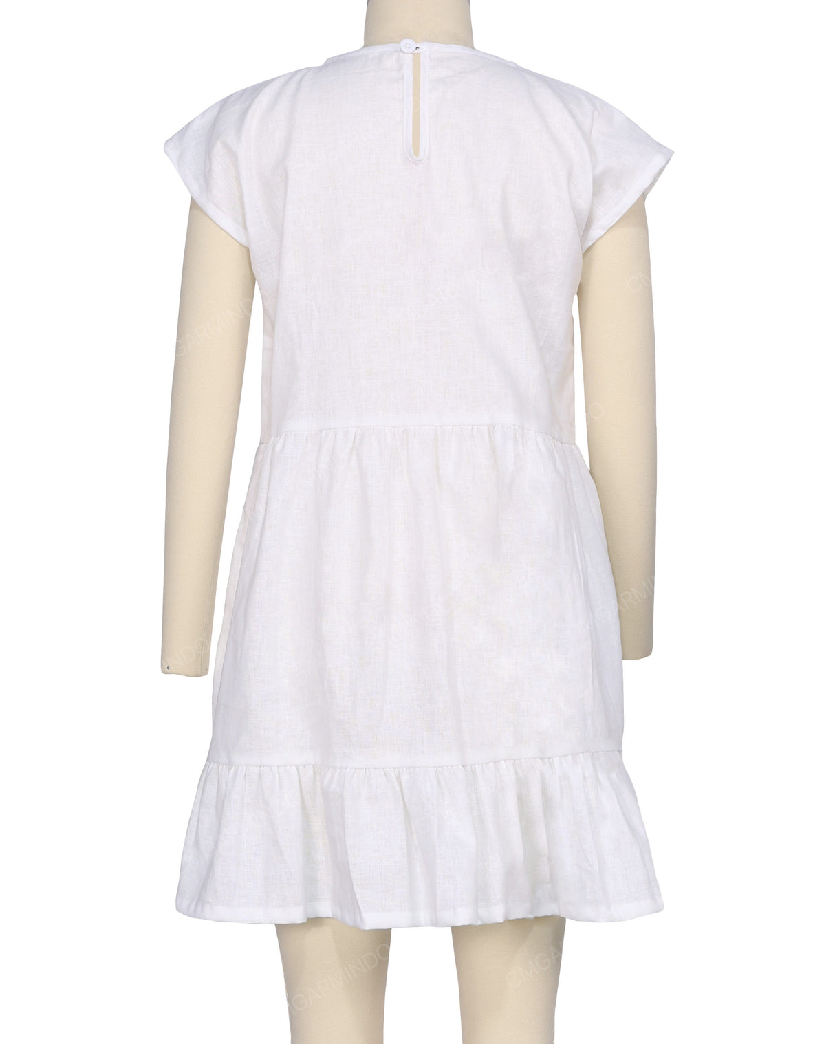 Cap Sleeve Ruffle Dress