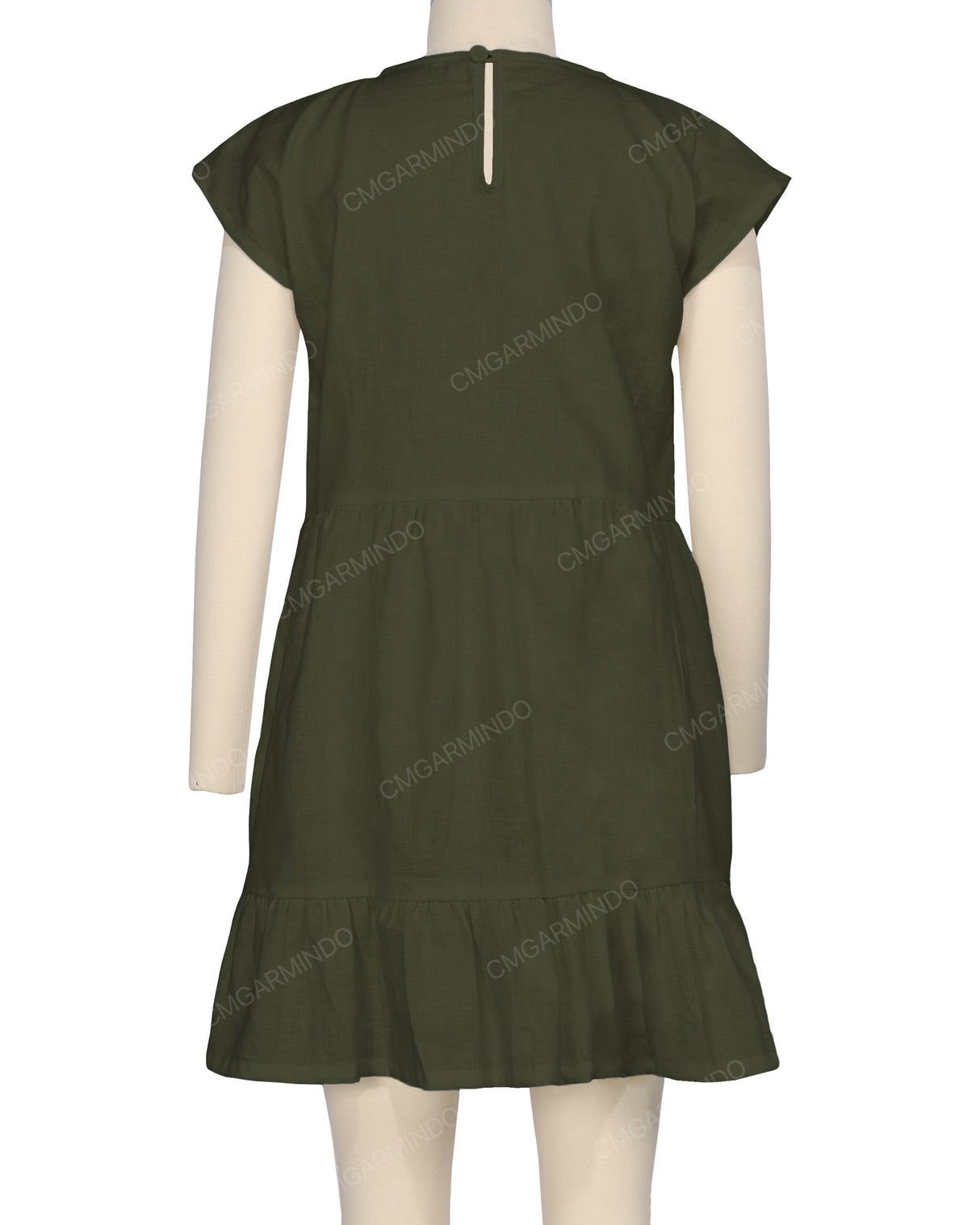 Cap Sleeve Ruffle Dress