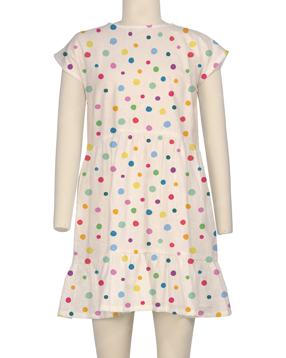 Cap Sleeve Ruffle Dress