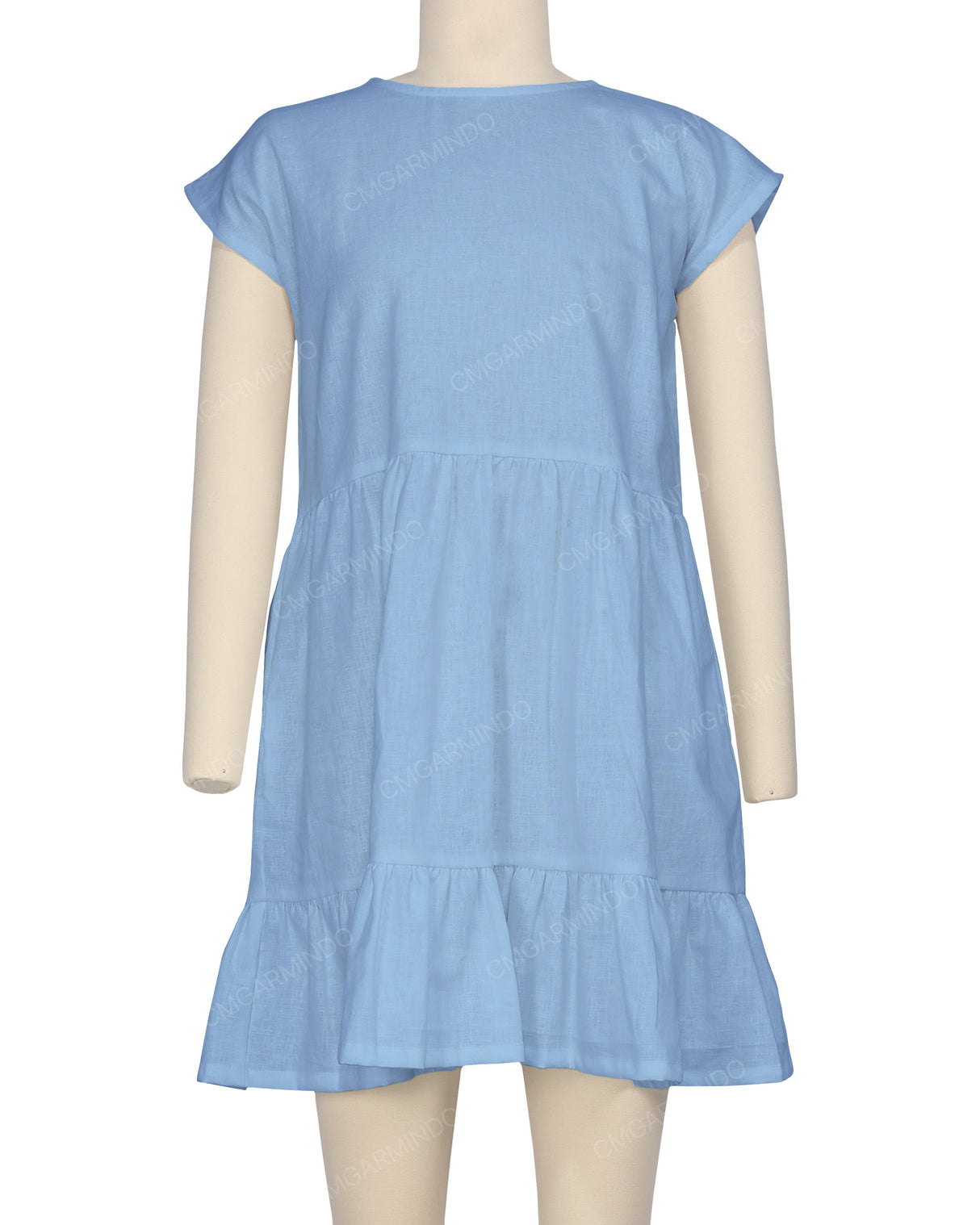 Cap Sleeve Ruffle Dress