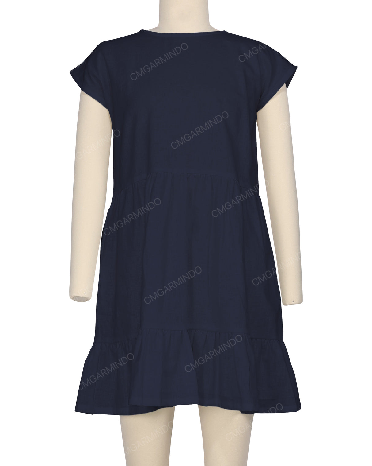 Cap Sleeve Ruffle Dress