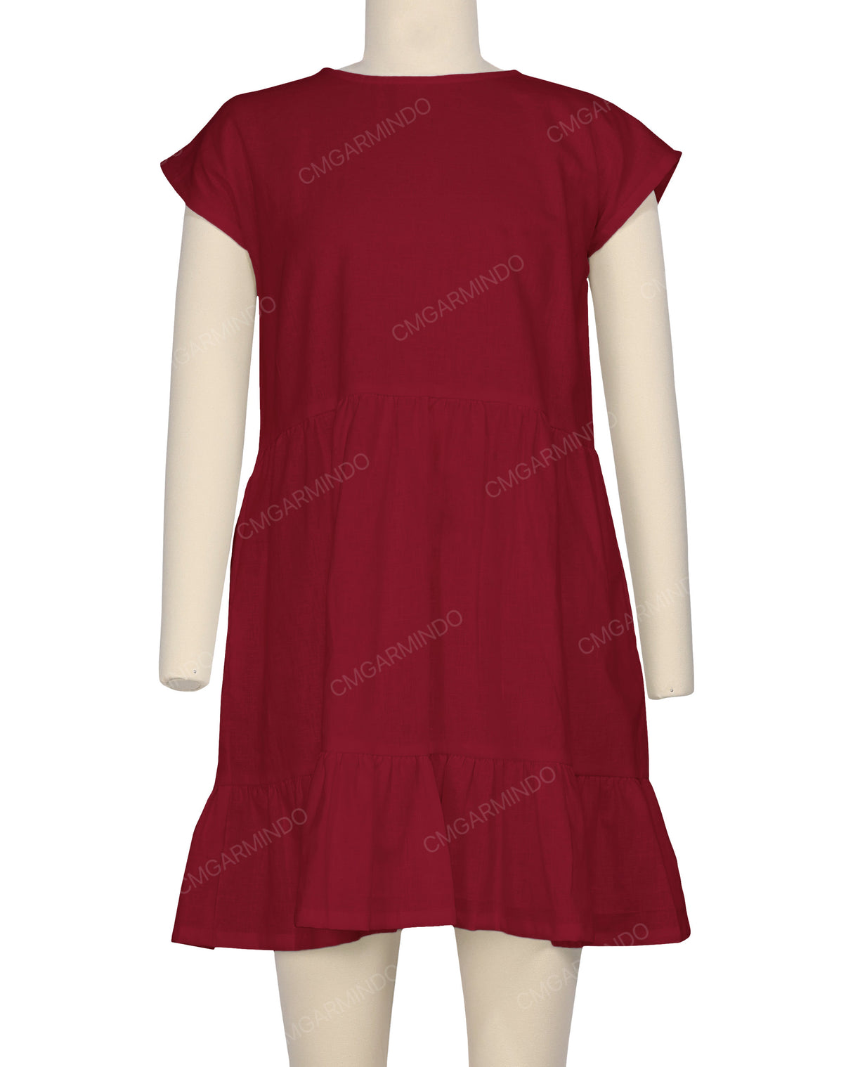 Cap Sleeve Ruffle Dress