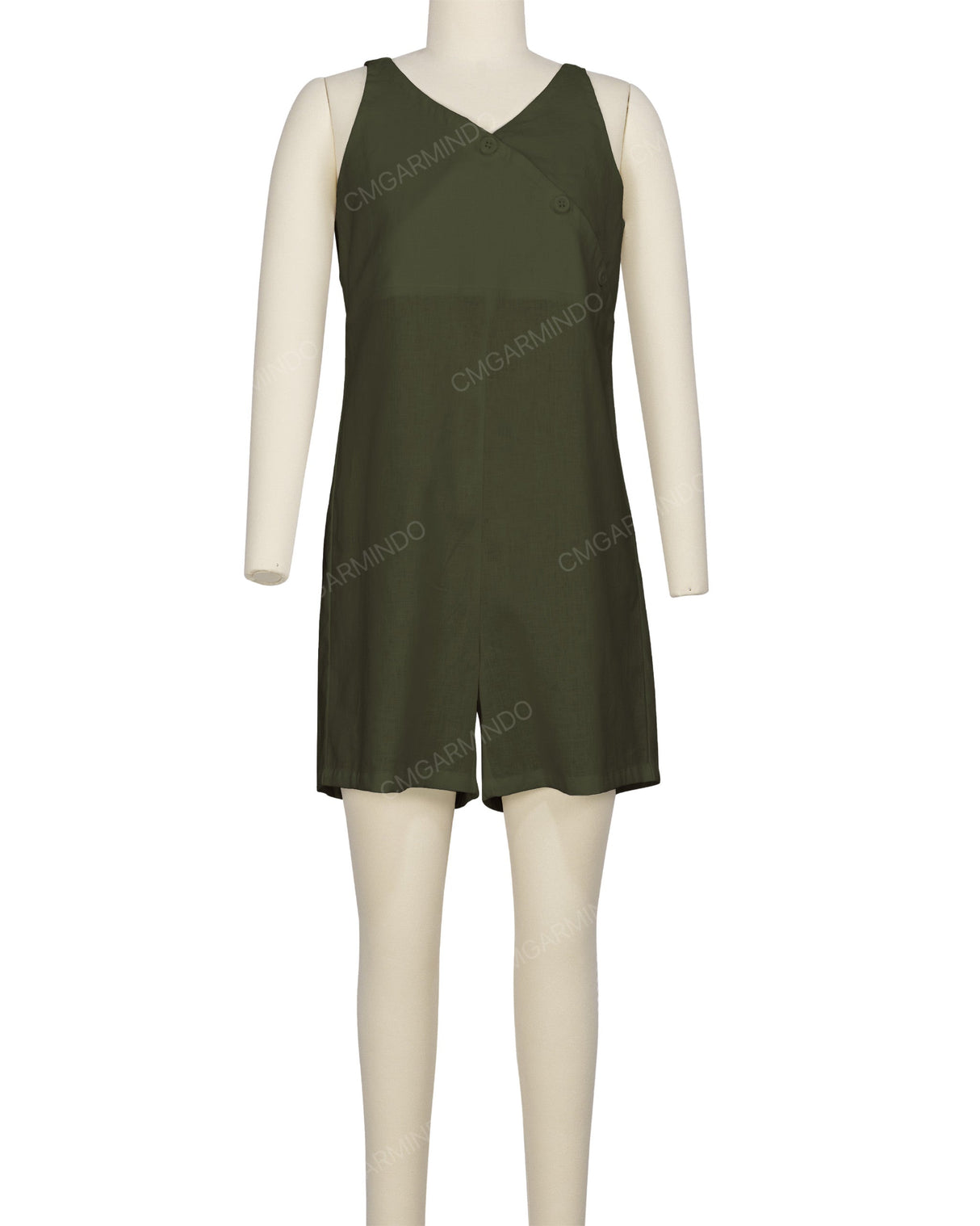 Wrap Front Shirred Back Romper
