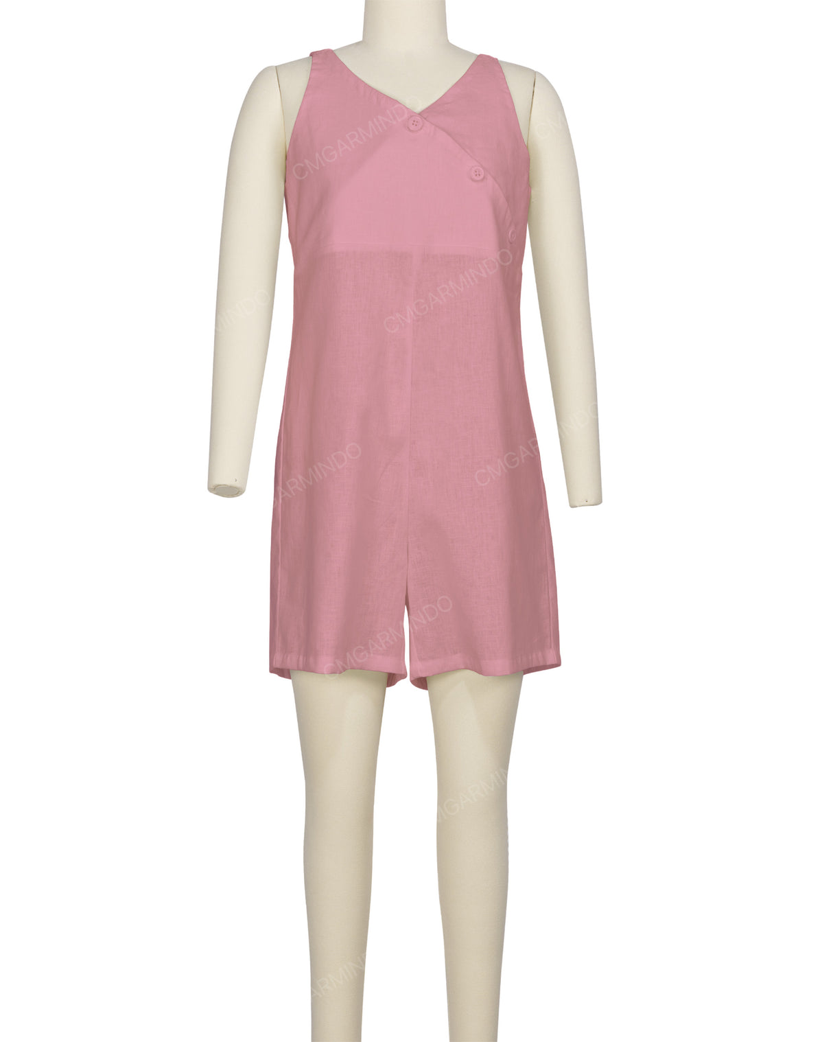 Wrap Front Shirred Back Romper