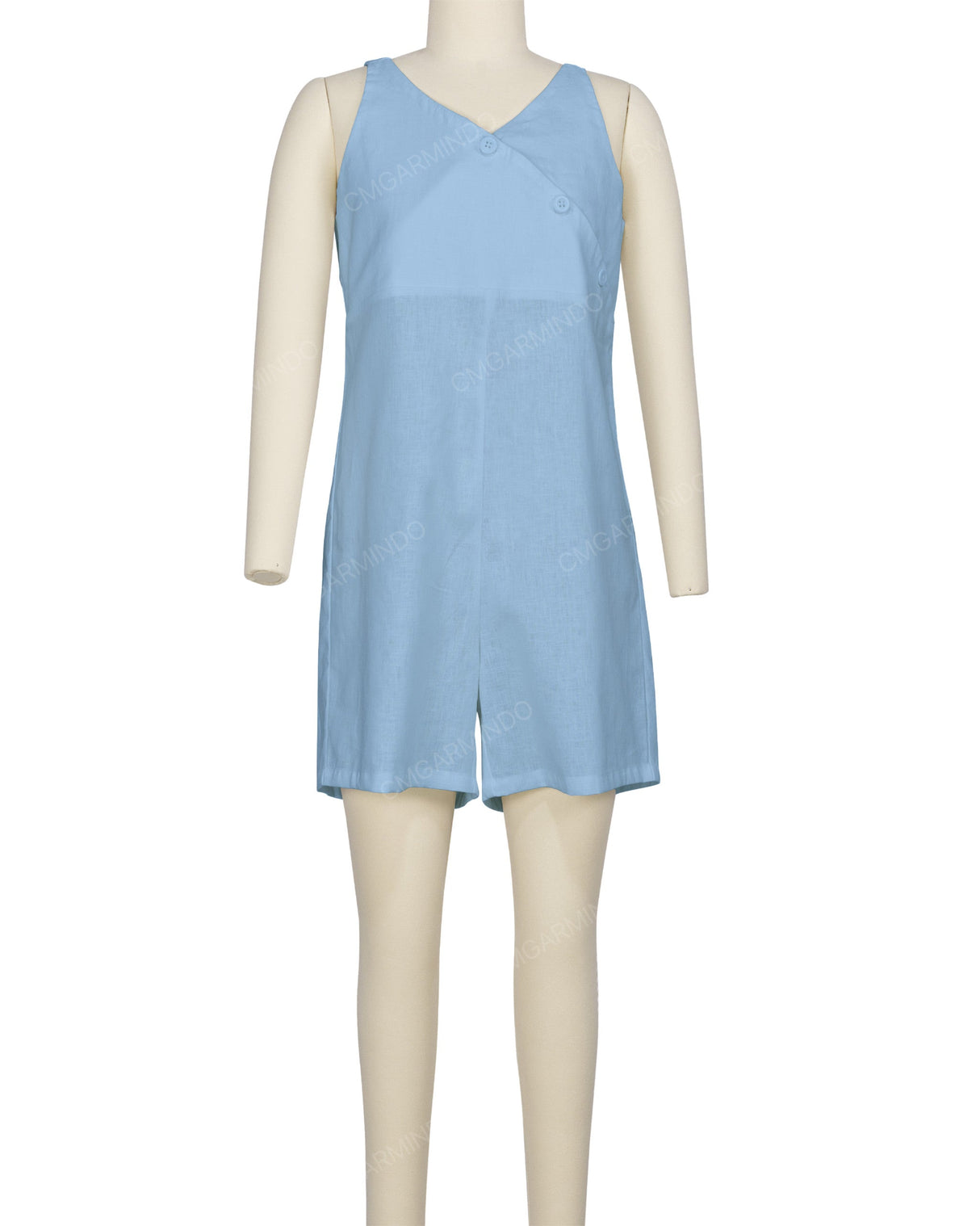 Wrap Front Shirred Back Romper
