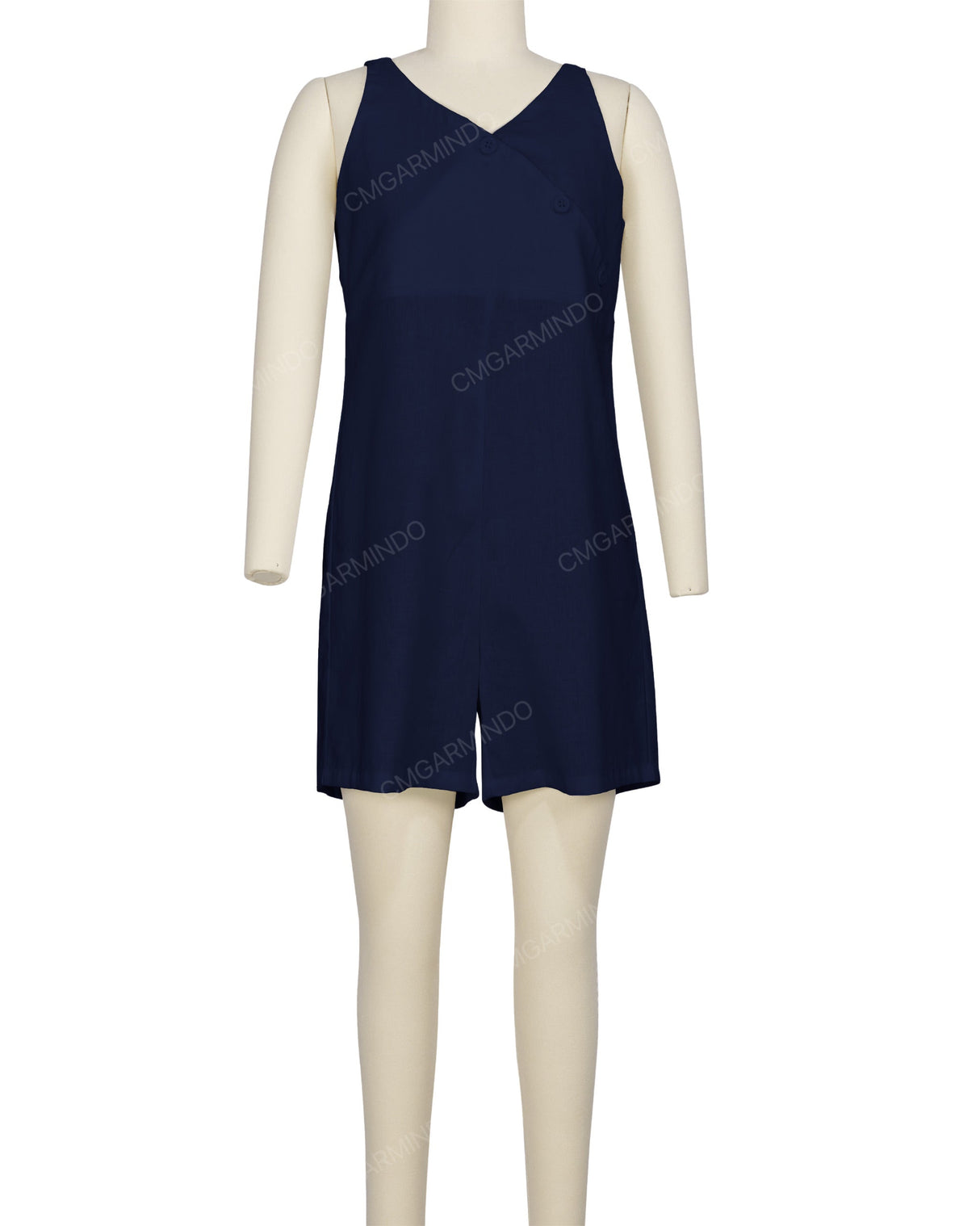 Wrap Front Shirred Back Romper