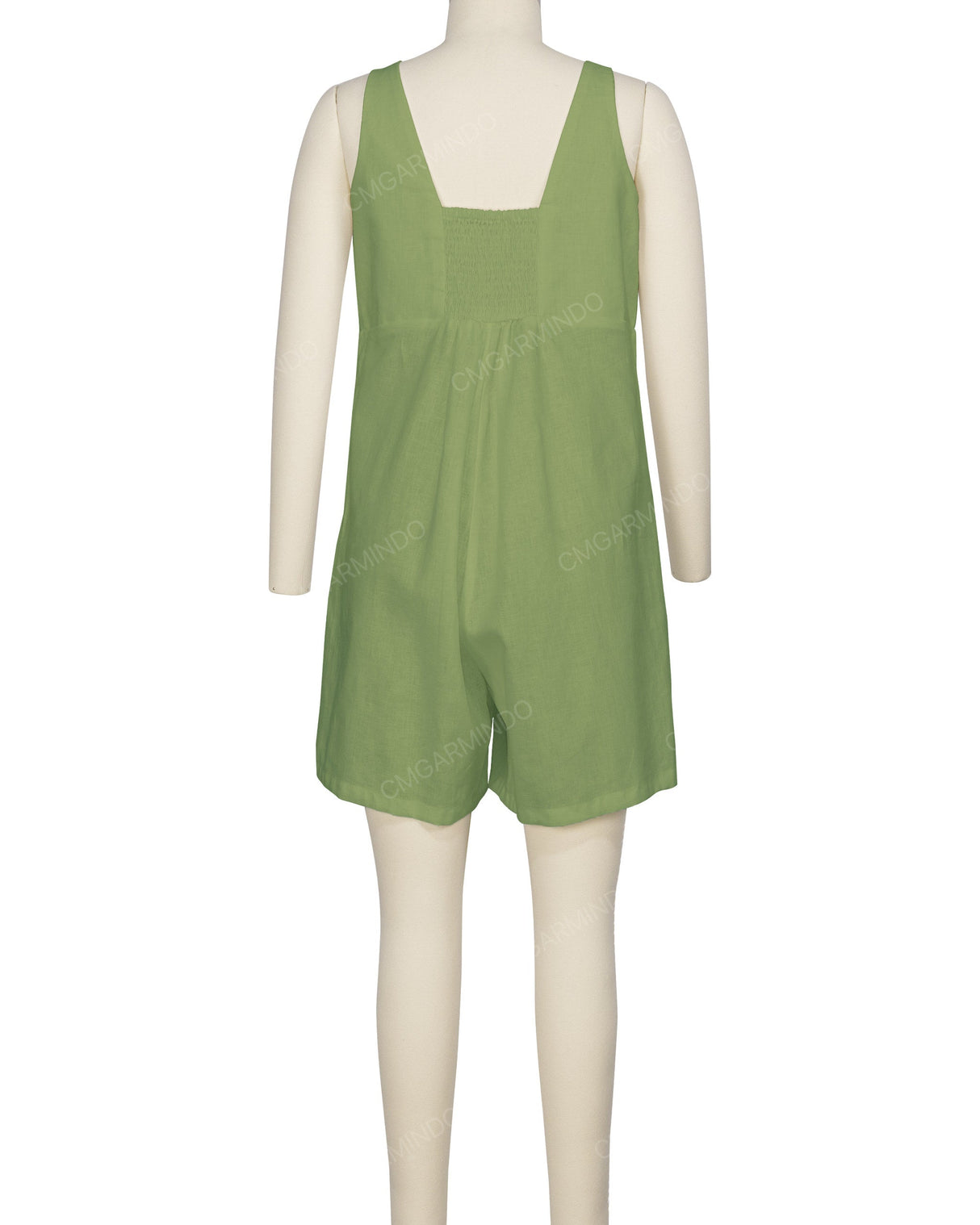 Wrap Front Shirred Back Romper